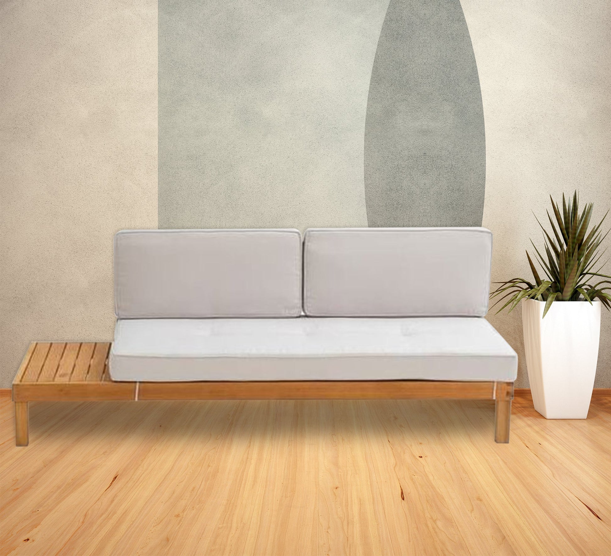 Beige wooden sofa - Vitrine Furniture - Outdoor Products