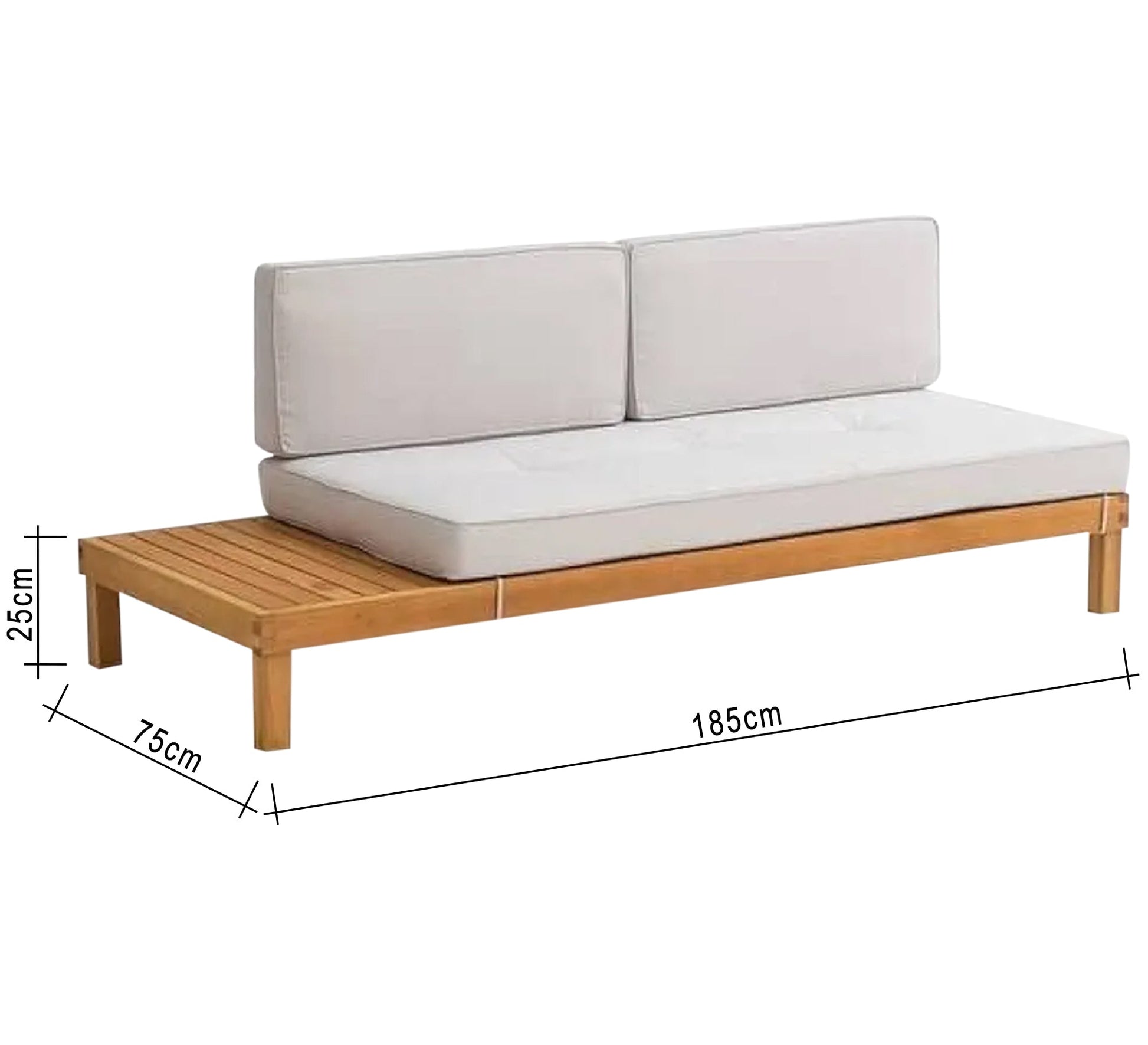 Beige wooden sofa - Vitrine Furniture - Outdoor Products