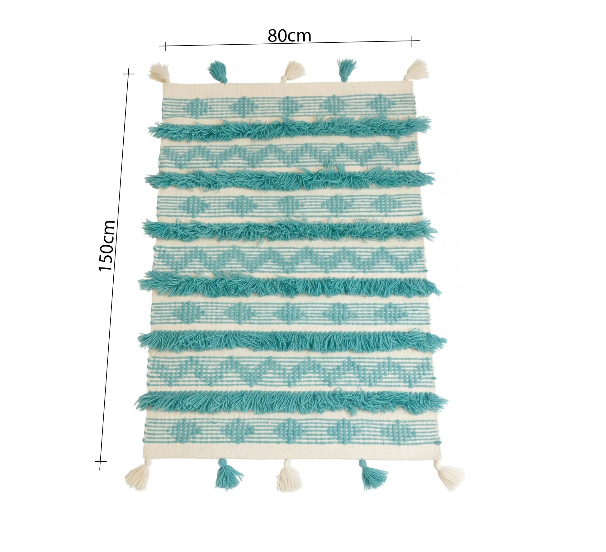 Beige woven rug with a light hexagonal diamond pattern - Vitrine Furniture - Accessories