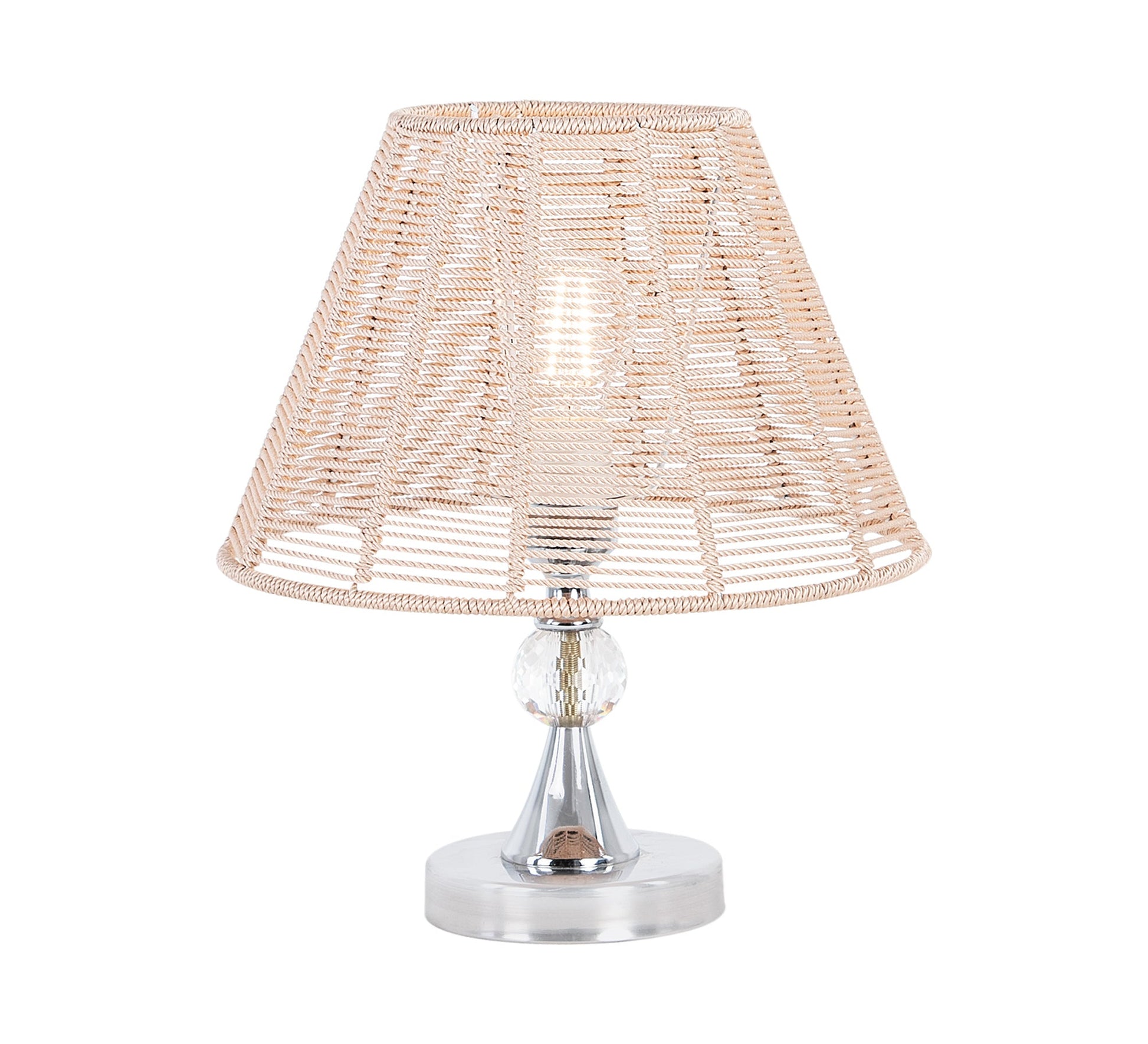 Beige woven thread lampshade cone - Vitrine Furniture - Lighting
