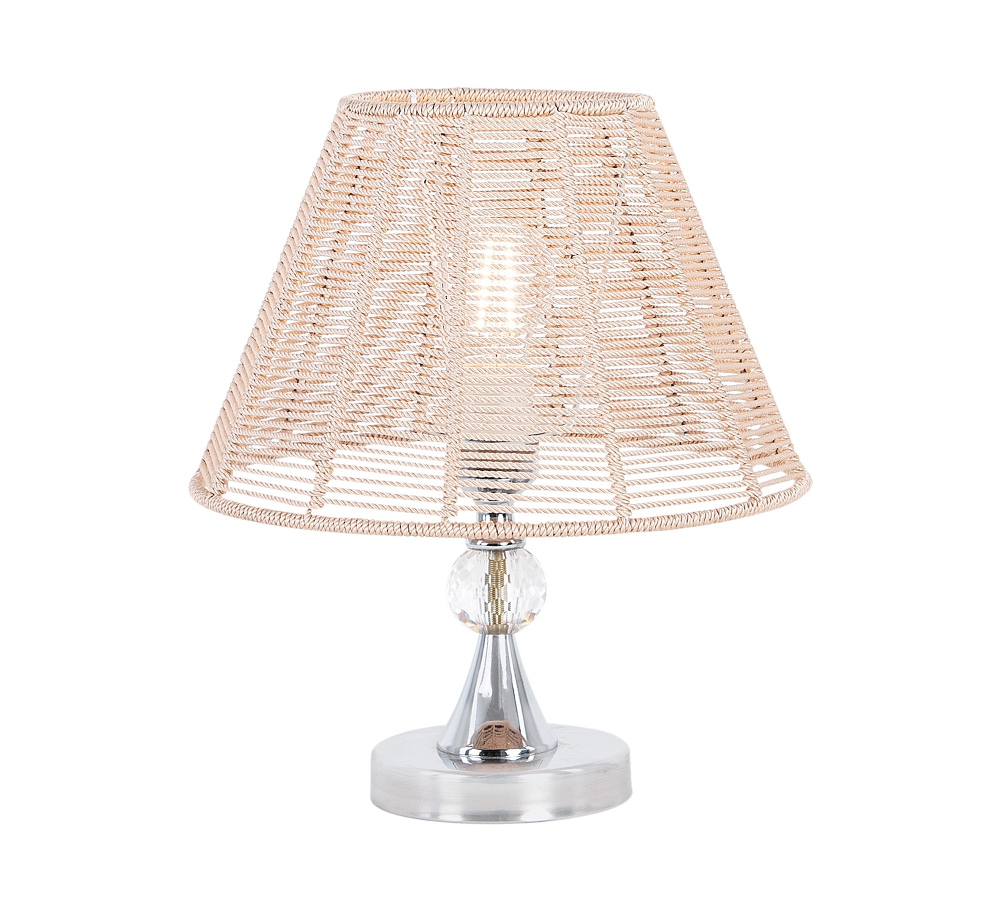 Beige woven thread lampshade cone - Vitrine Furniture - Lighting