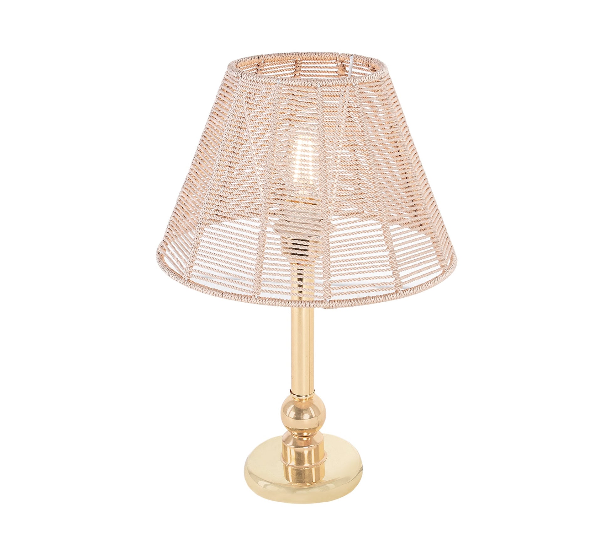Beige woven thread lampshade - Vitrine Furniture - Lighting