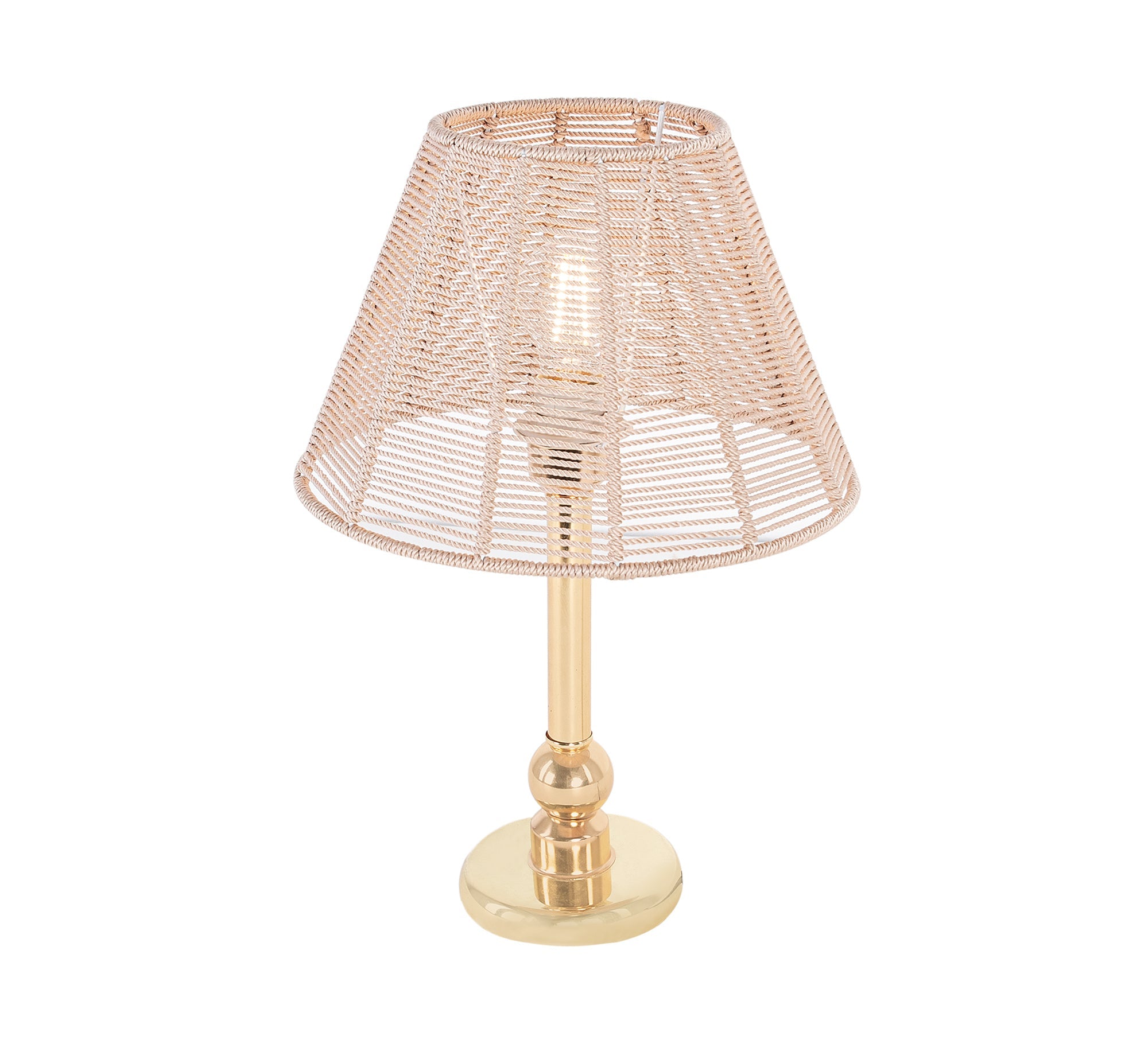 Beige woven thread lampshade - Vitrine Furniture - Lighting
