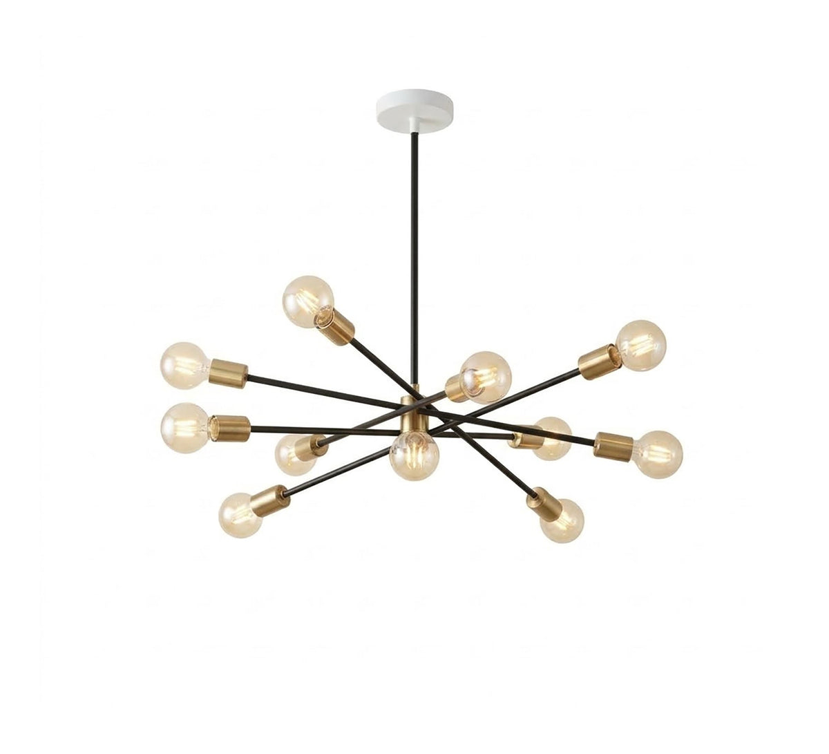Black 3-light modern pendant with a diamond-cage design - Vitrine Furniture - Ceiling lights