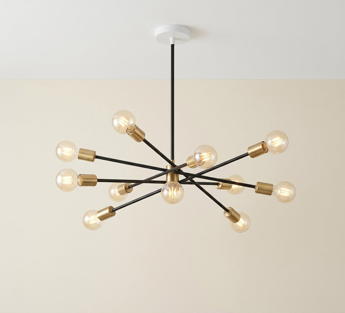 Black 3-light modern pendant with a diamond-cage design - Vitrine Furniture - Ceiling lights