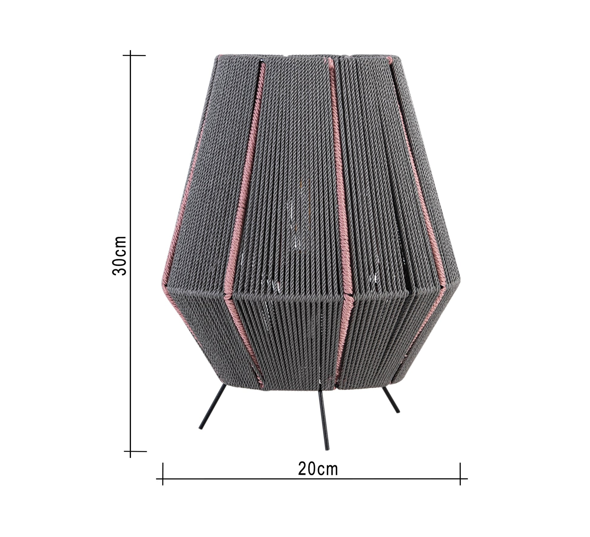 Black and beige macramé lampshade - Vitrine Furniture - Lighting