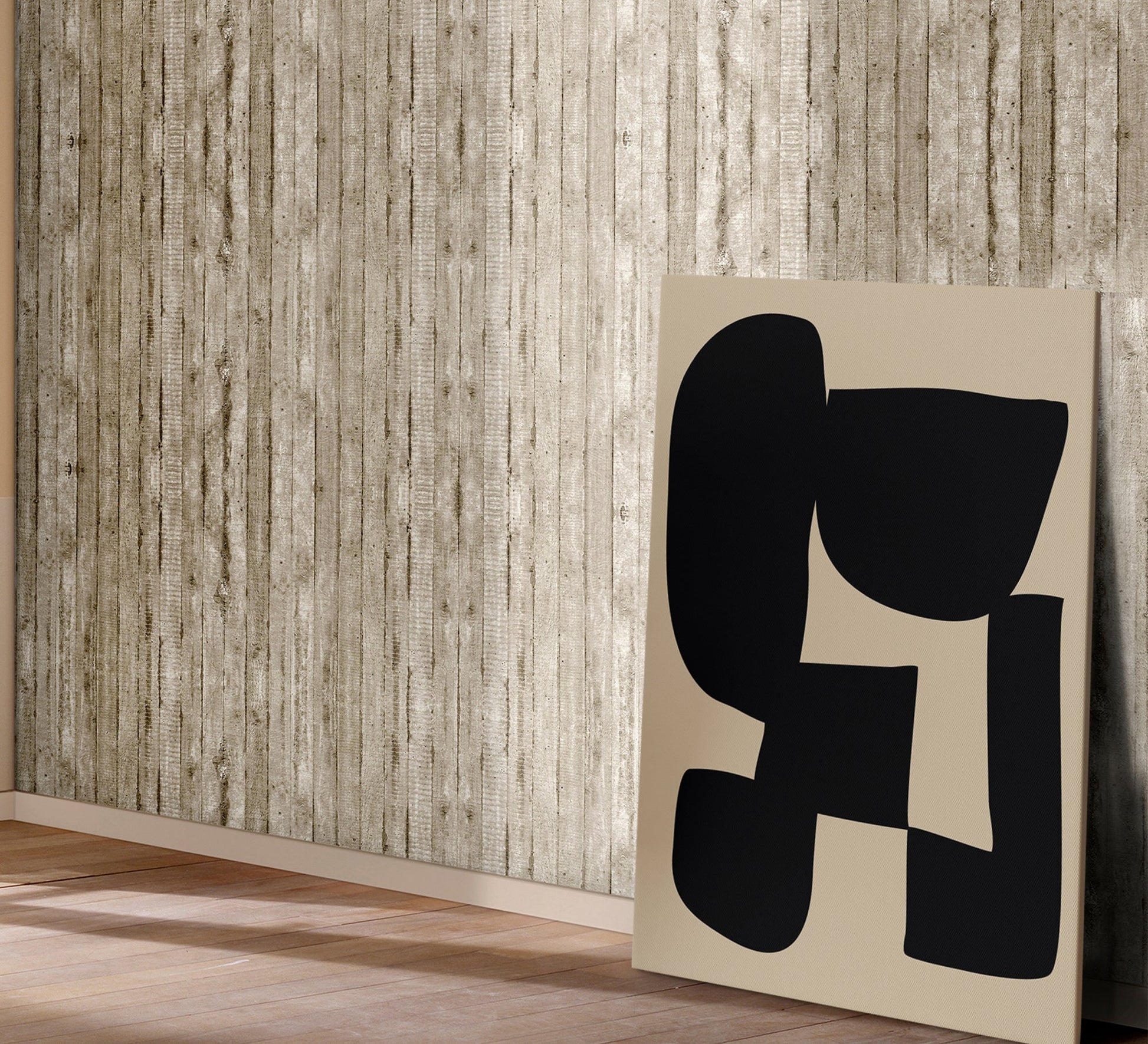 Black and Beige painting - Vitrine Furniture - Décor