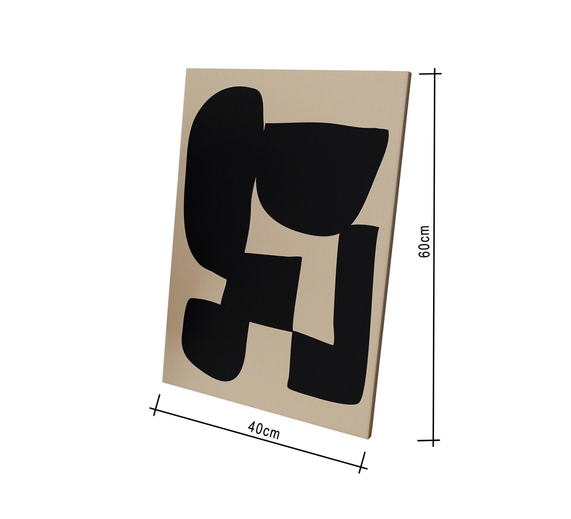 Black and Beige painting - Vitrine Furniture - Décor