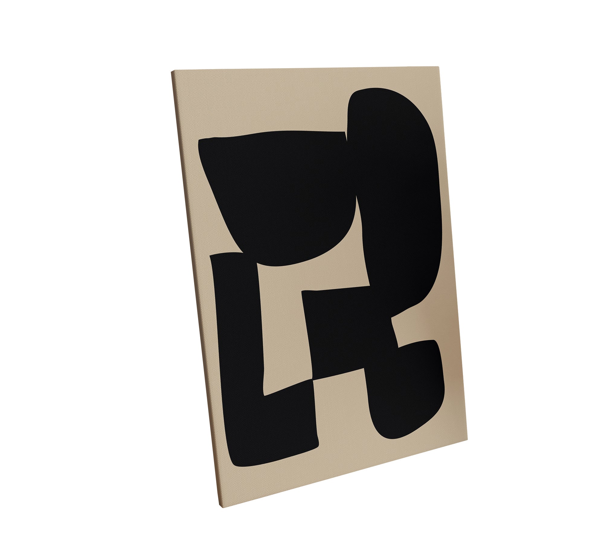 Black and Beige painting - Vitrine Furniture - Décor