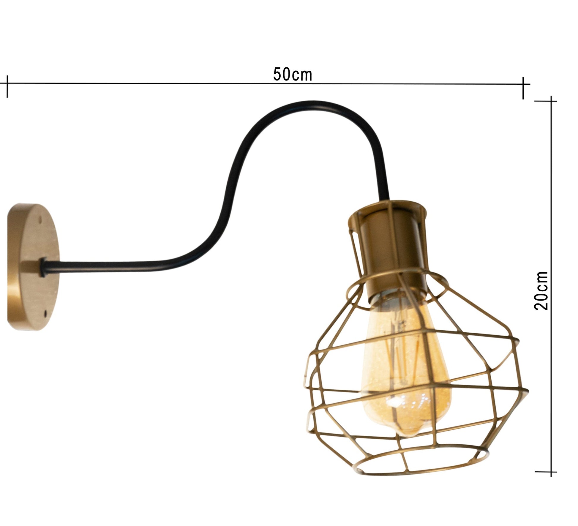 Black and copper wall lamp - Vitrine Furniture - Lighting