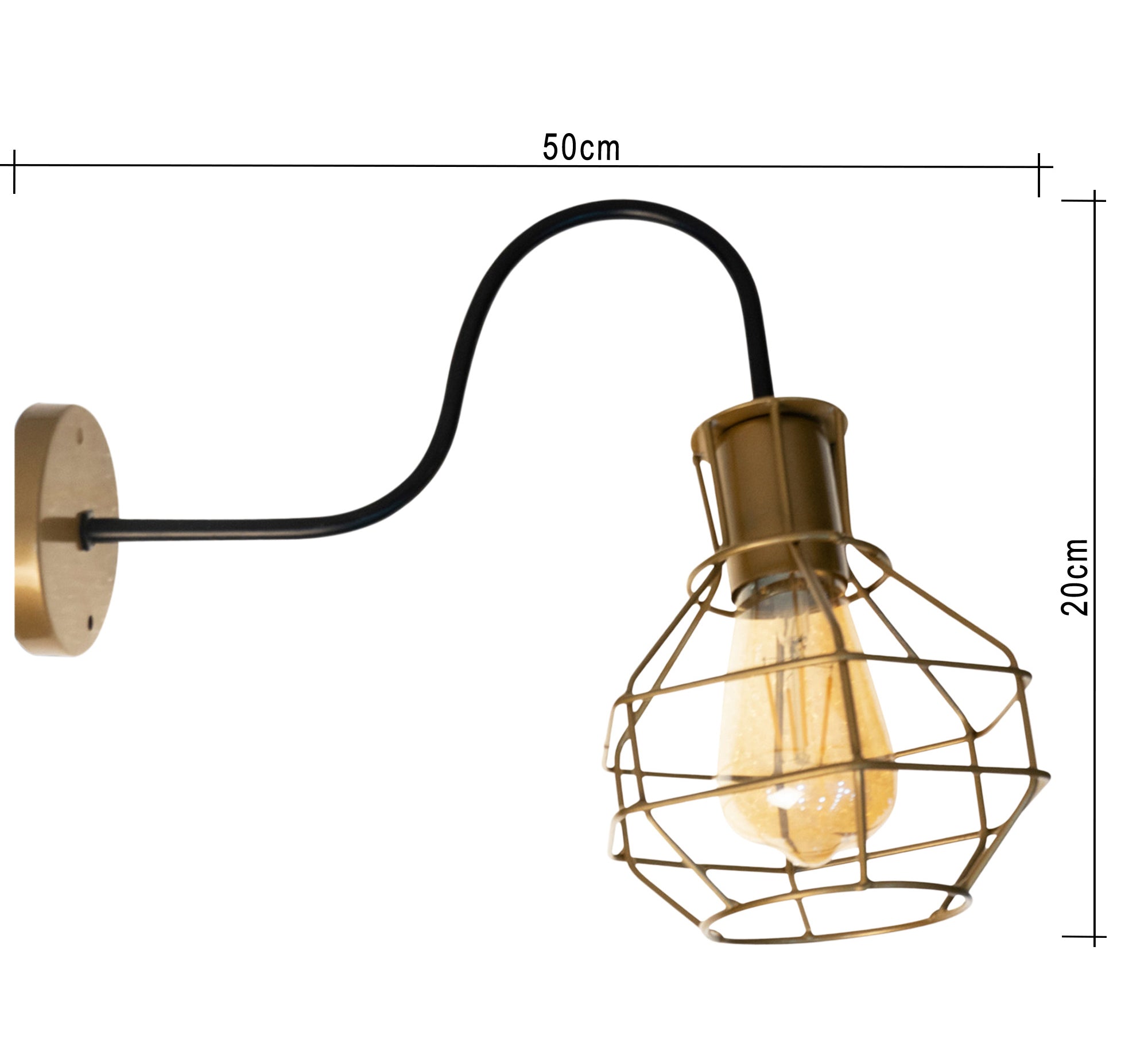 Black and copper wall lamp - Vitrine Furniture - Lighting