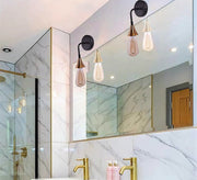 Black and gold metal wall ablique - Vitrine Furniture - Lighting