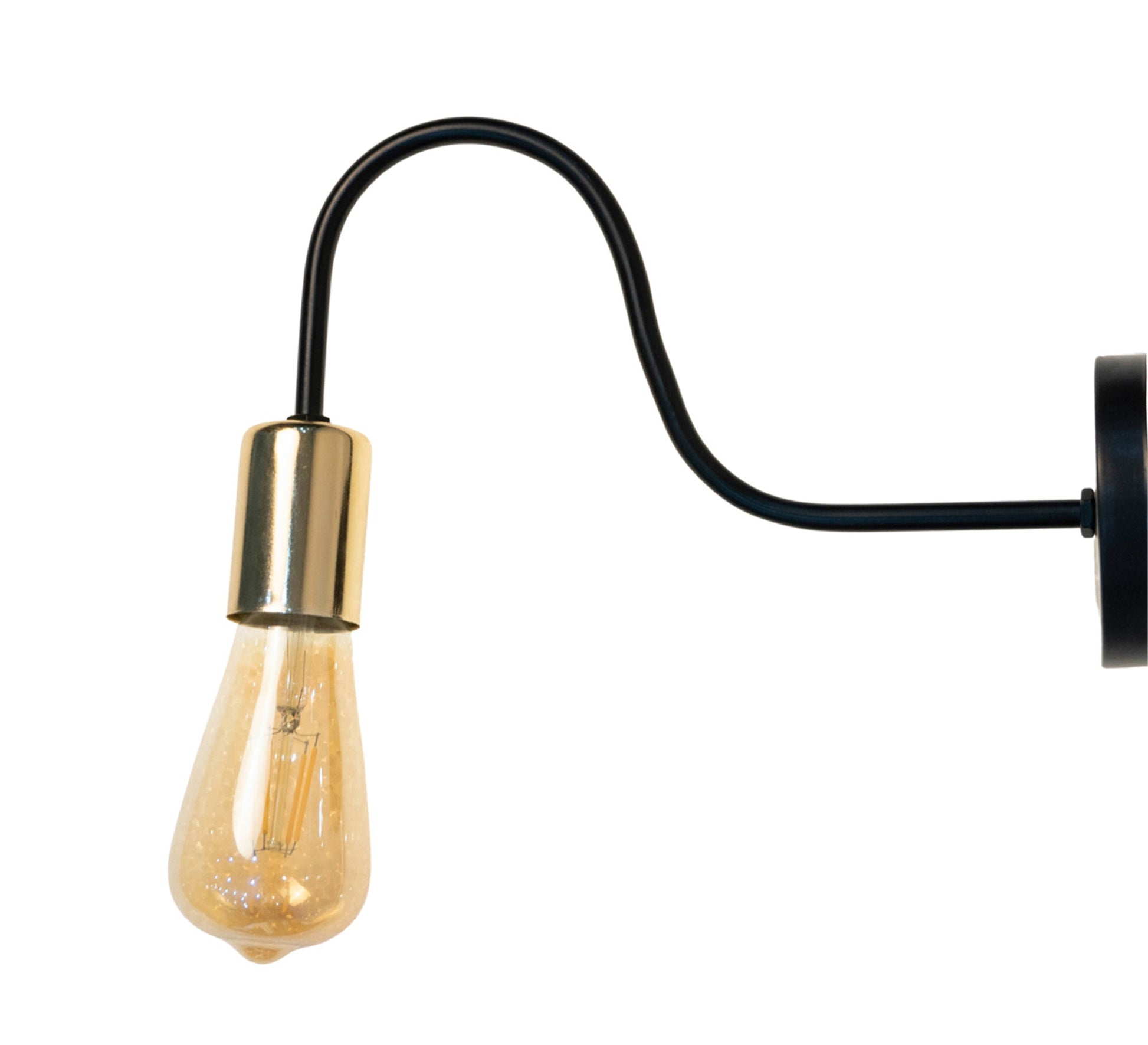 Black and gold metal wall lamp - Vitrine Furniture - Lighting