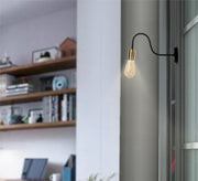 Black and gold metal wall lamp - Vitrine Furniture - Lighting