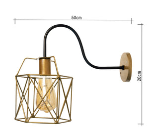 Black and gold metal wall lamp - Vitrine Furniture - Lighting