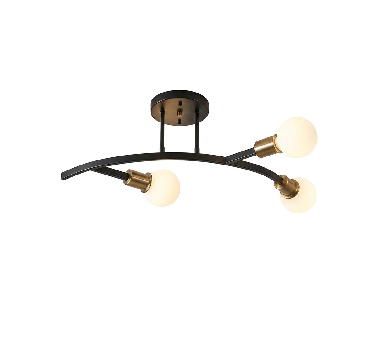 Black and gold multi-arm modern chandelier with an interlocking design - Vitrine Furniture - Ceiling lights