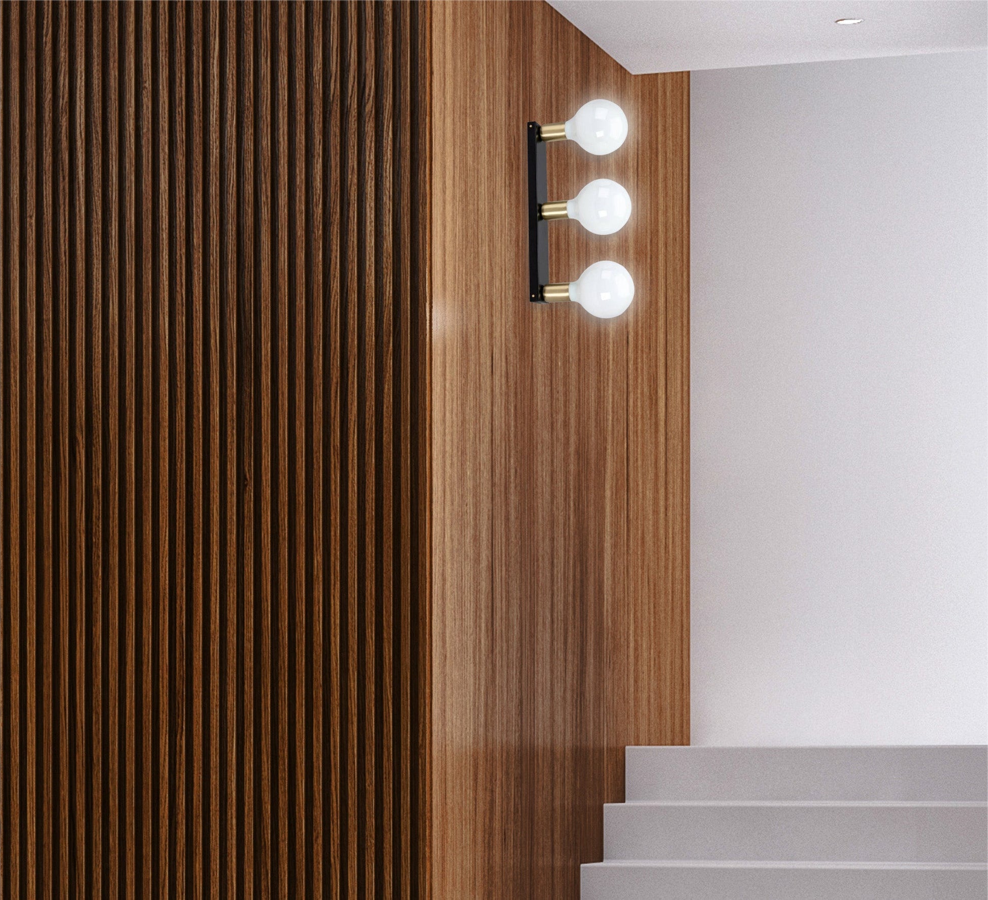 Black and gold ruler wall lamp - Vitrine Furniture - Lighting