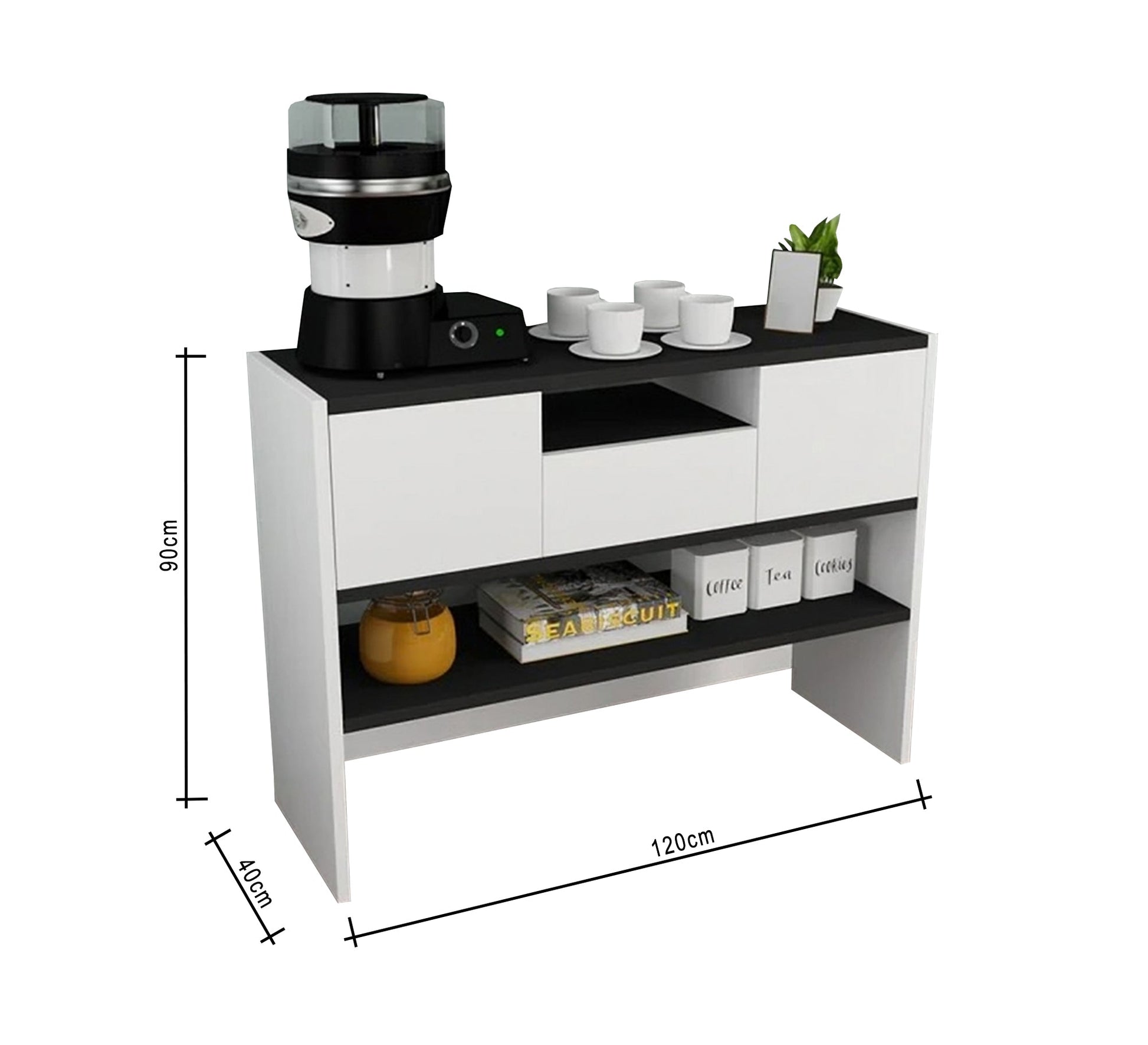 Black and white coffee corner - Vitrine Furniture - Furniture