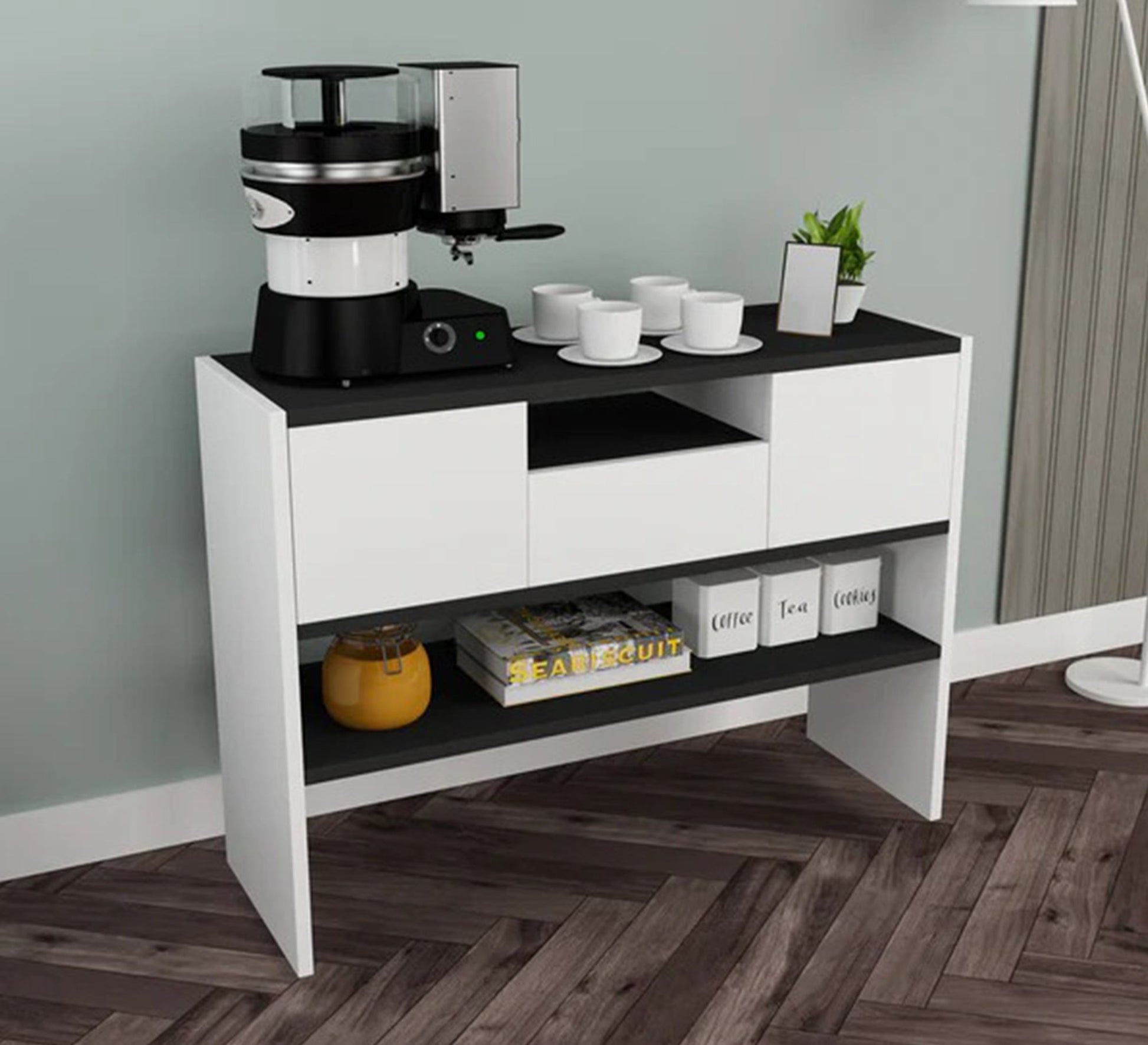 Black and white coffee corner - Vitrine Furniture - Furniture