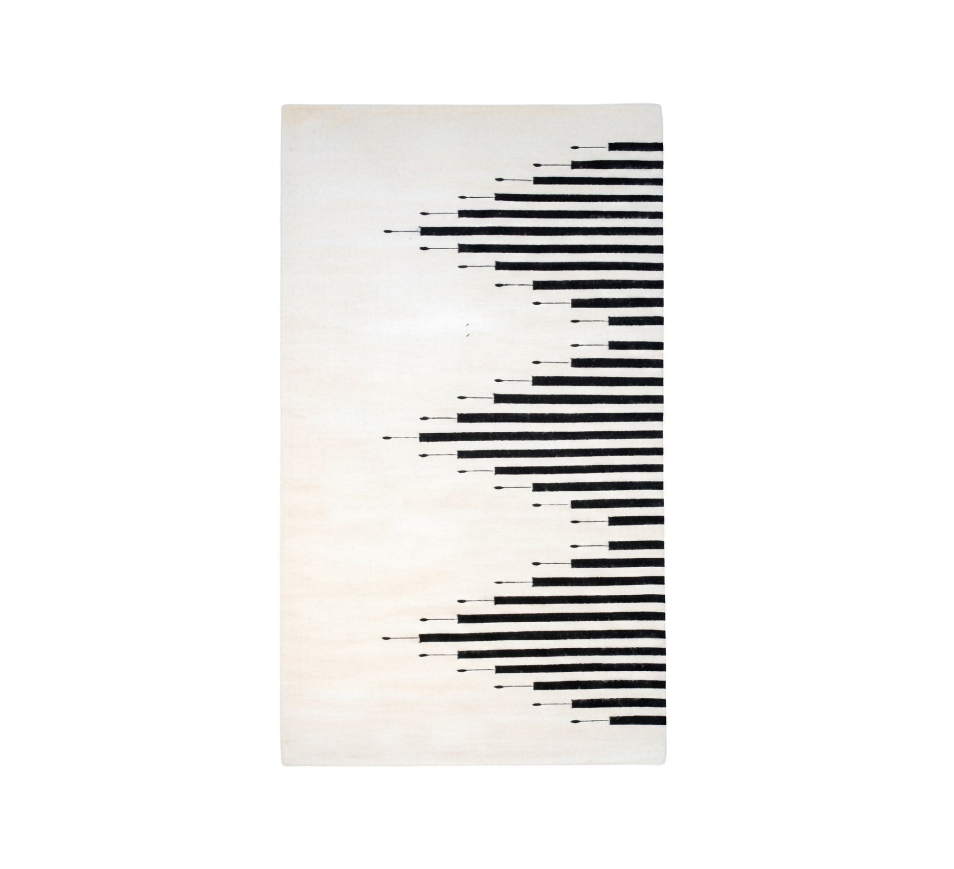 Black and white horizontal stripes rug - Vitrine Furniture - Accessories