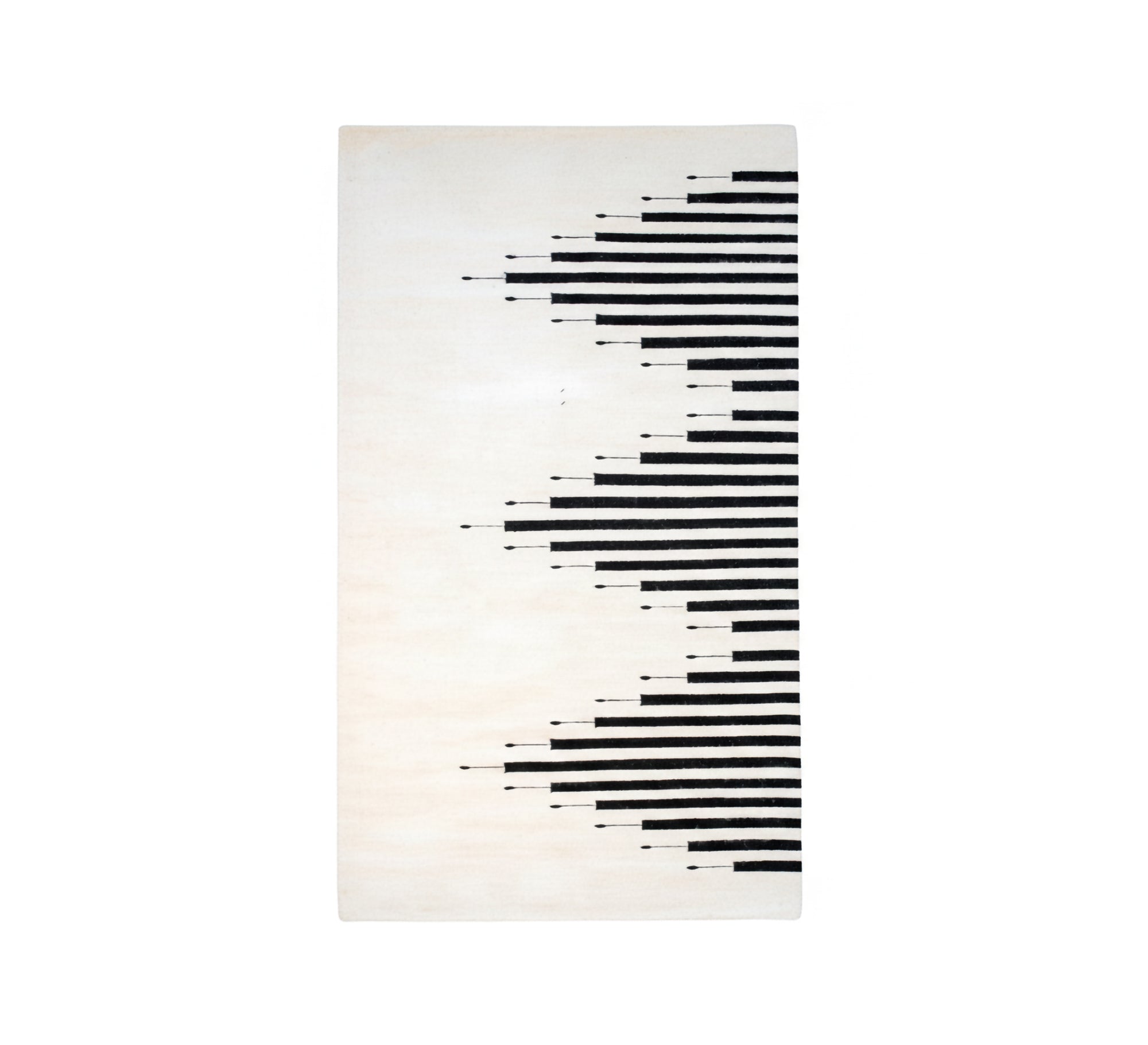 Black and white horizontal stripes rug - Vitrine Furniture - Accessories