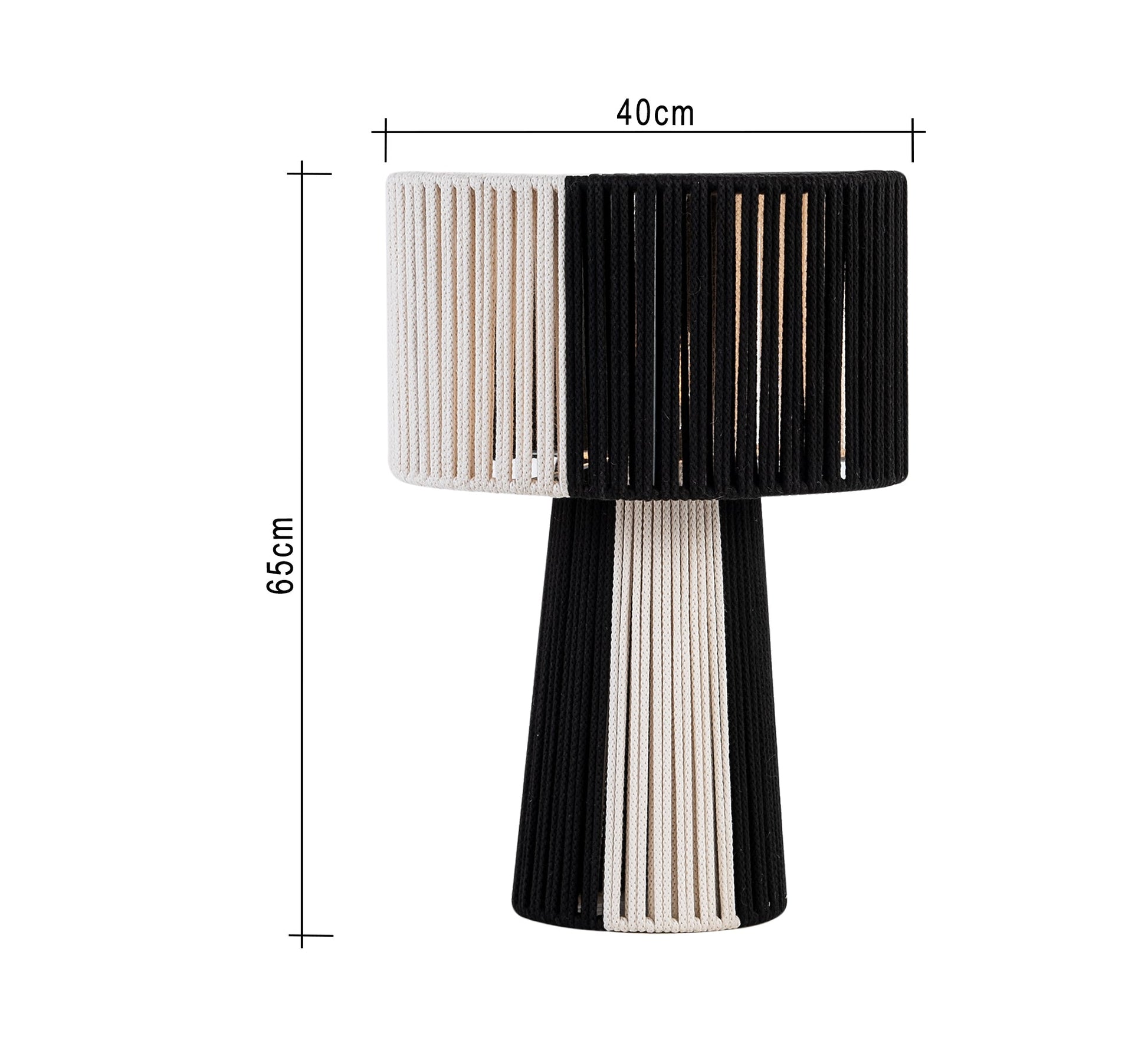 Black and white lampshade with overlapping patterns - Vitrine Furniture - Lighting