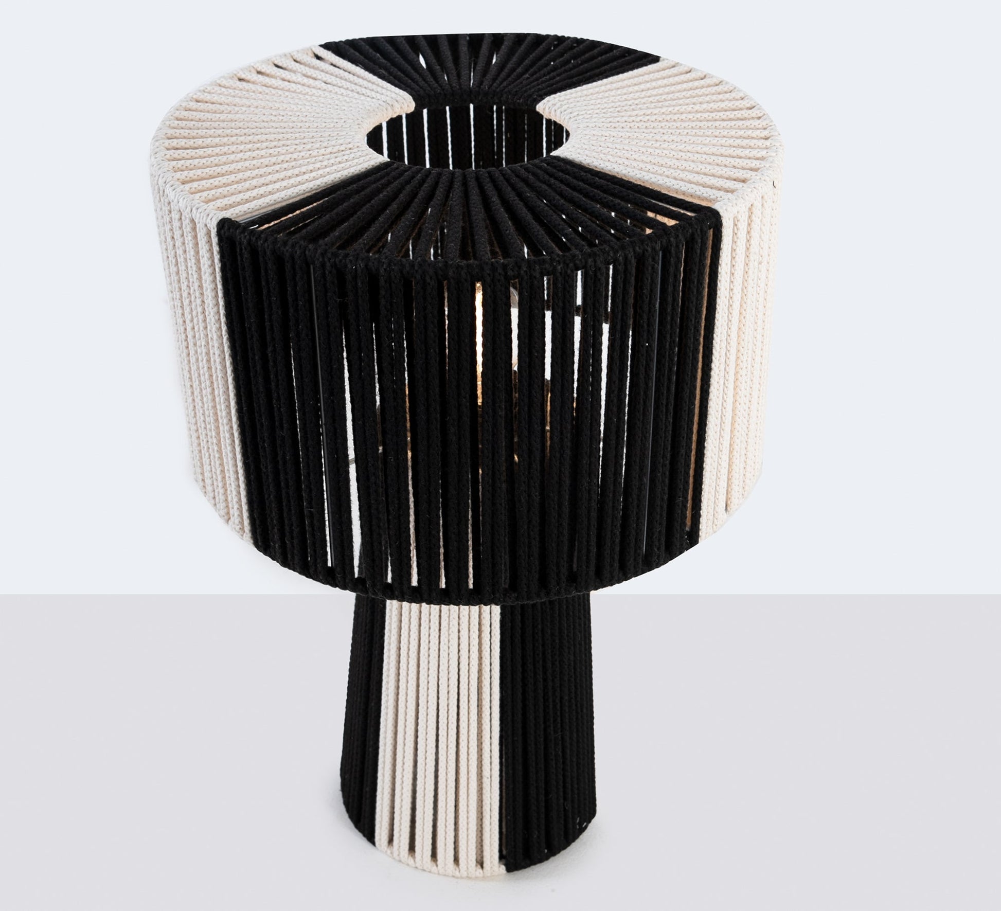 Black and white lampshade with overlapping patterns - Vitrine Furniture - Lighting