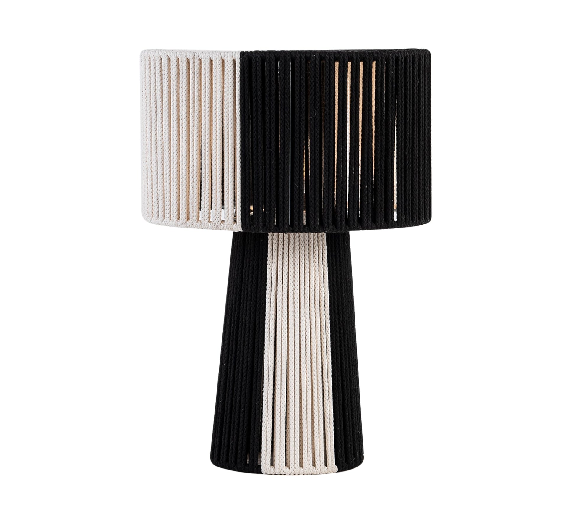 Black and white lampshade with overlapping patterns - Vitrine Furniture - Lighting