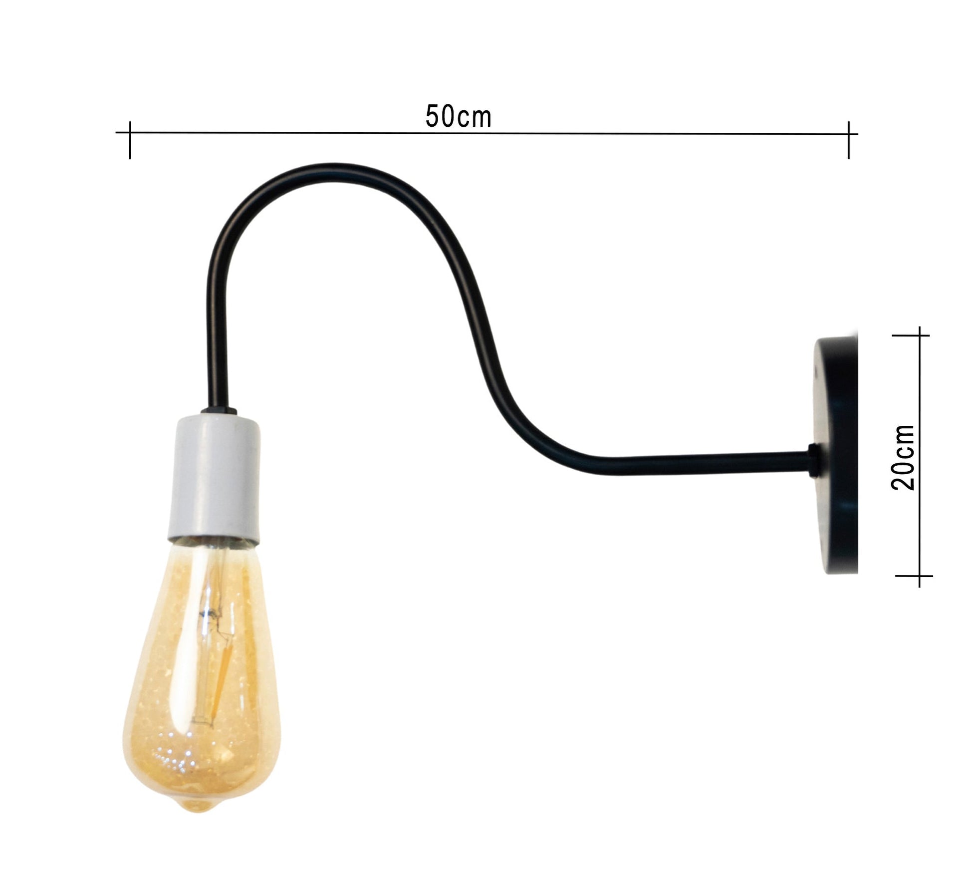 Black and white metal wall lamp - Vitrine Furniture - Lighting