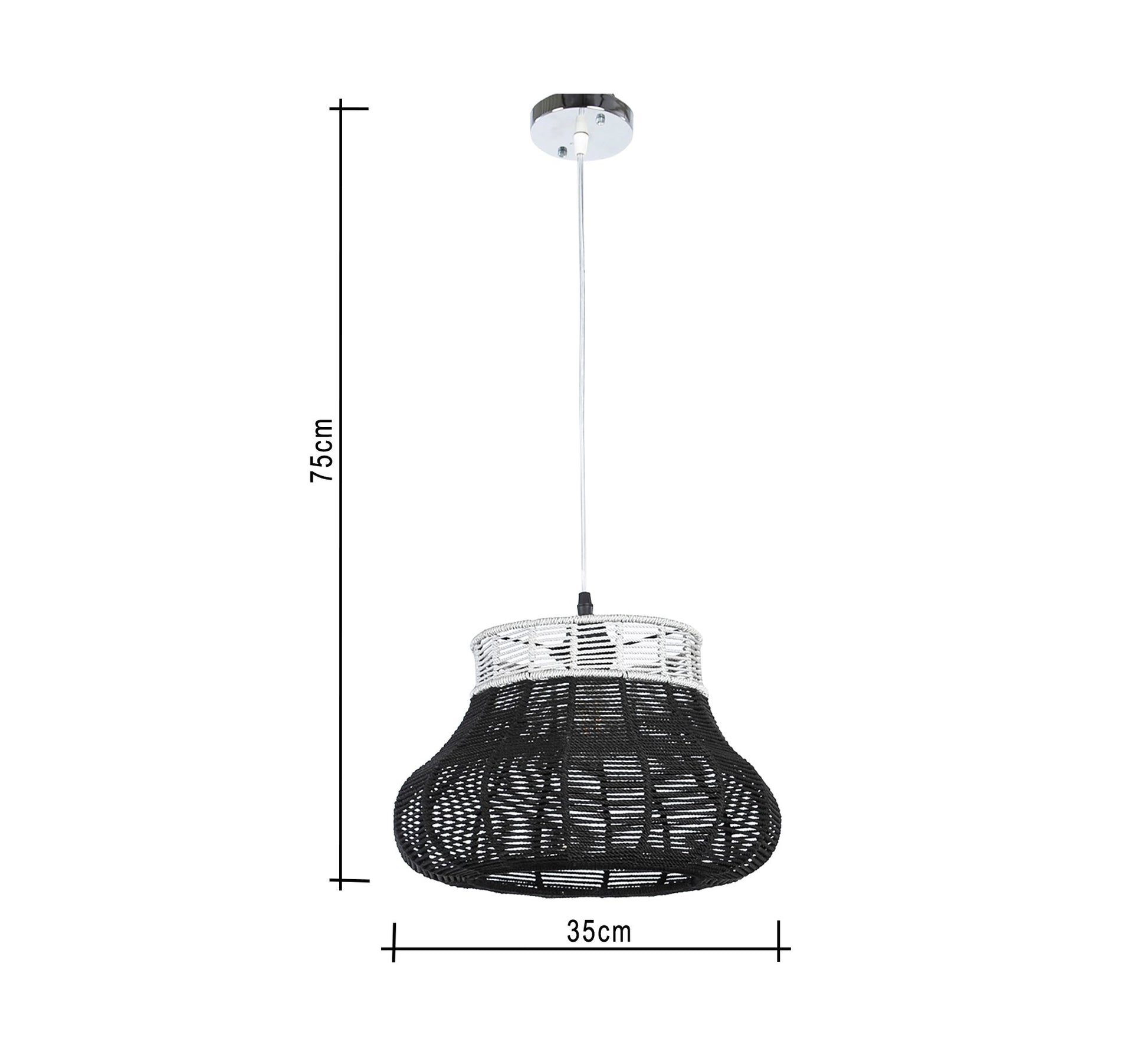 Black and white shaboua ceiling pendant - Vitrine Furniture - Lighting