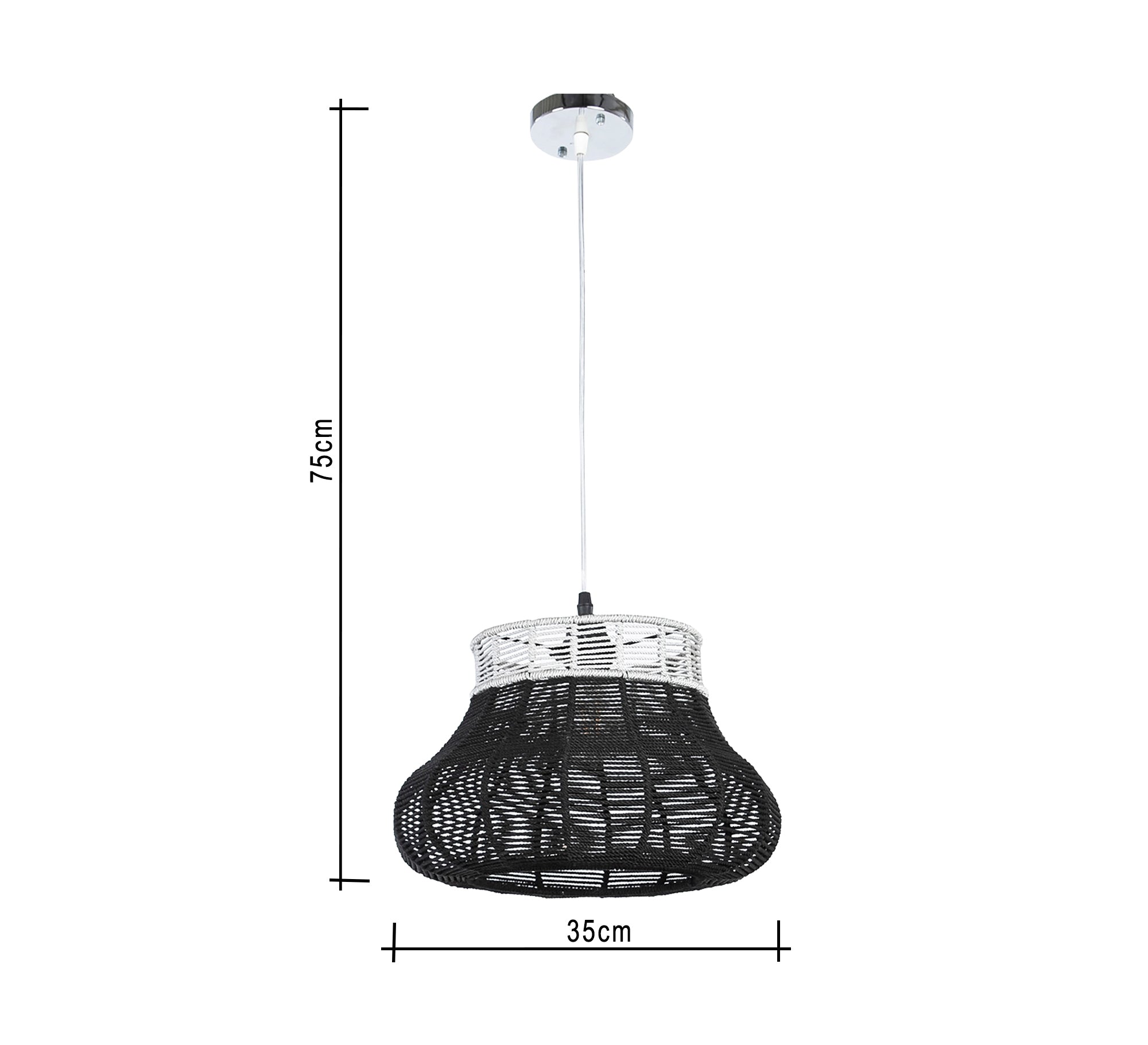 Black and white shaboua ceiling pendant - Vitrine Furniture - Lighting