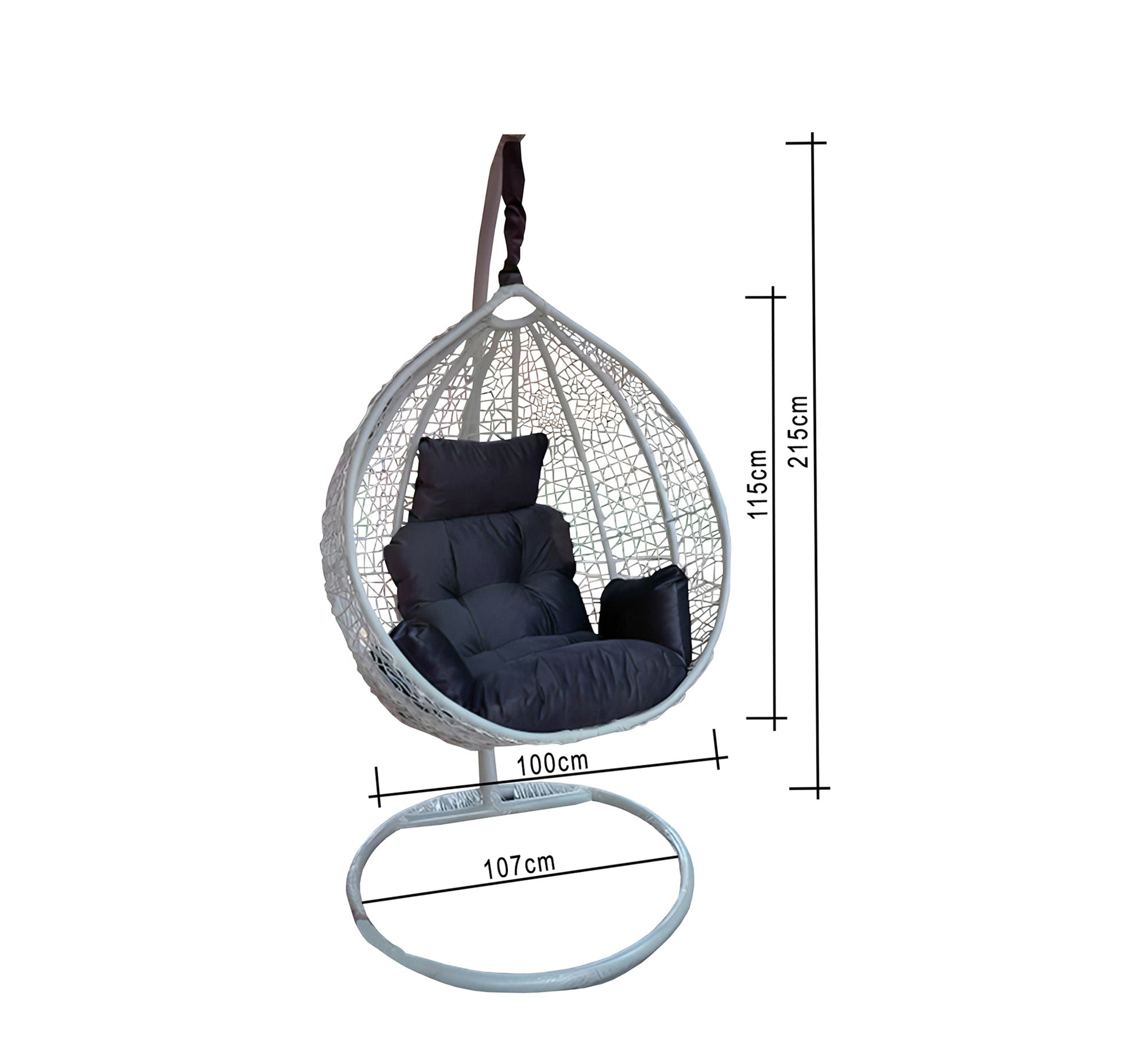 Black and white swing chair - Vitrine Furniture - Outdoor Products