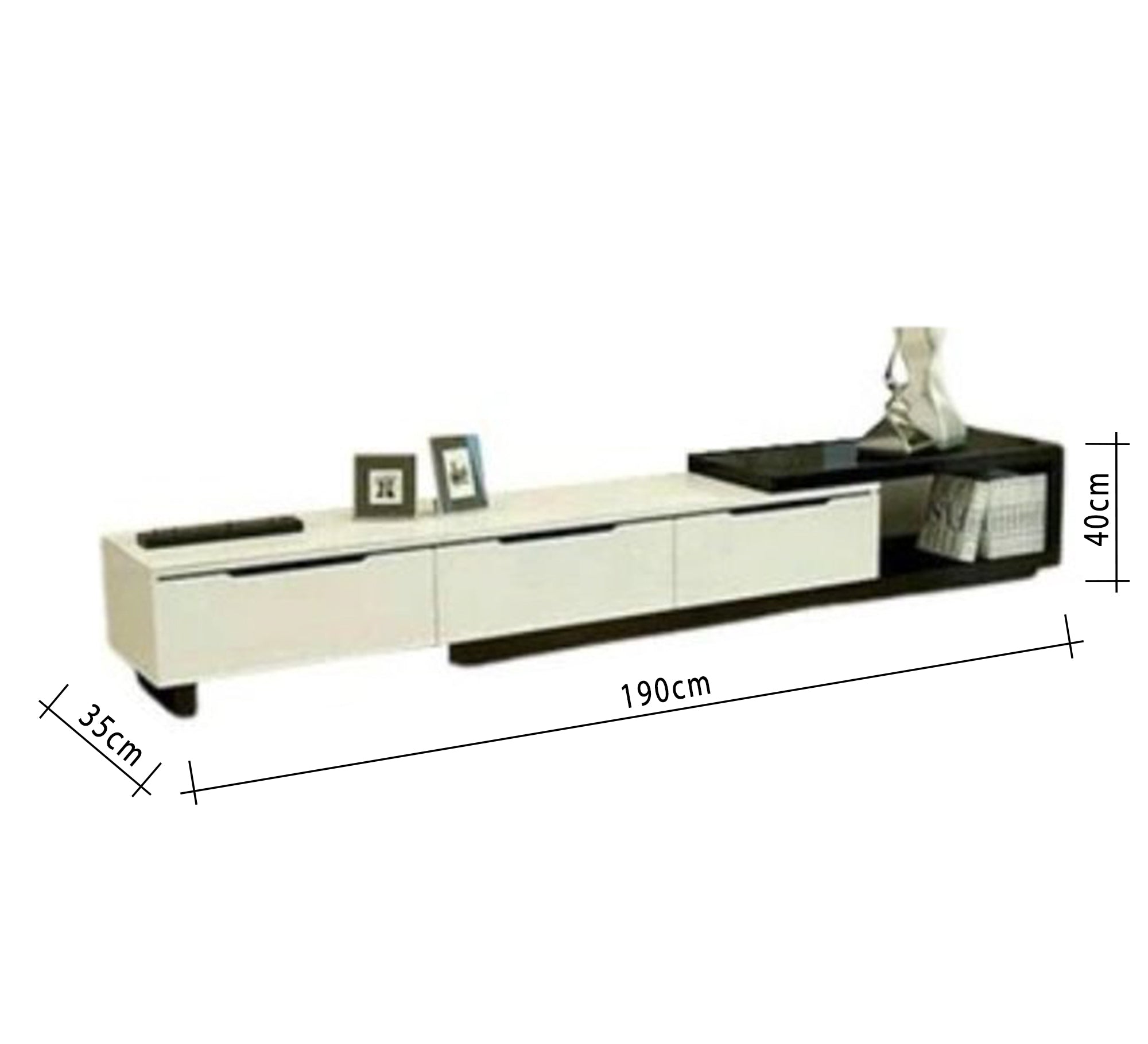 Black and white table set with a modern design - Vitrine Furniture - Furniture