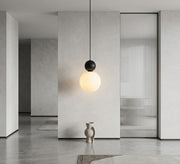 Black Bead and White Globe Pendant - Vitrine Furniture - Ceiling lights