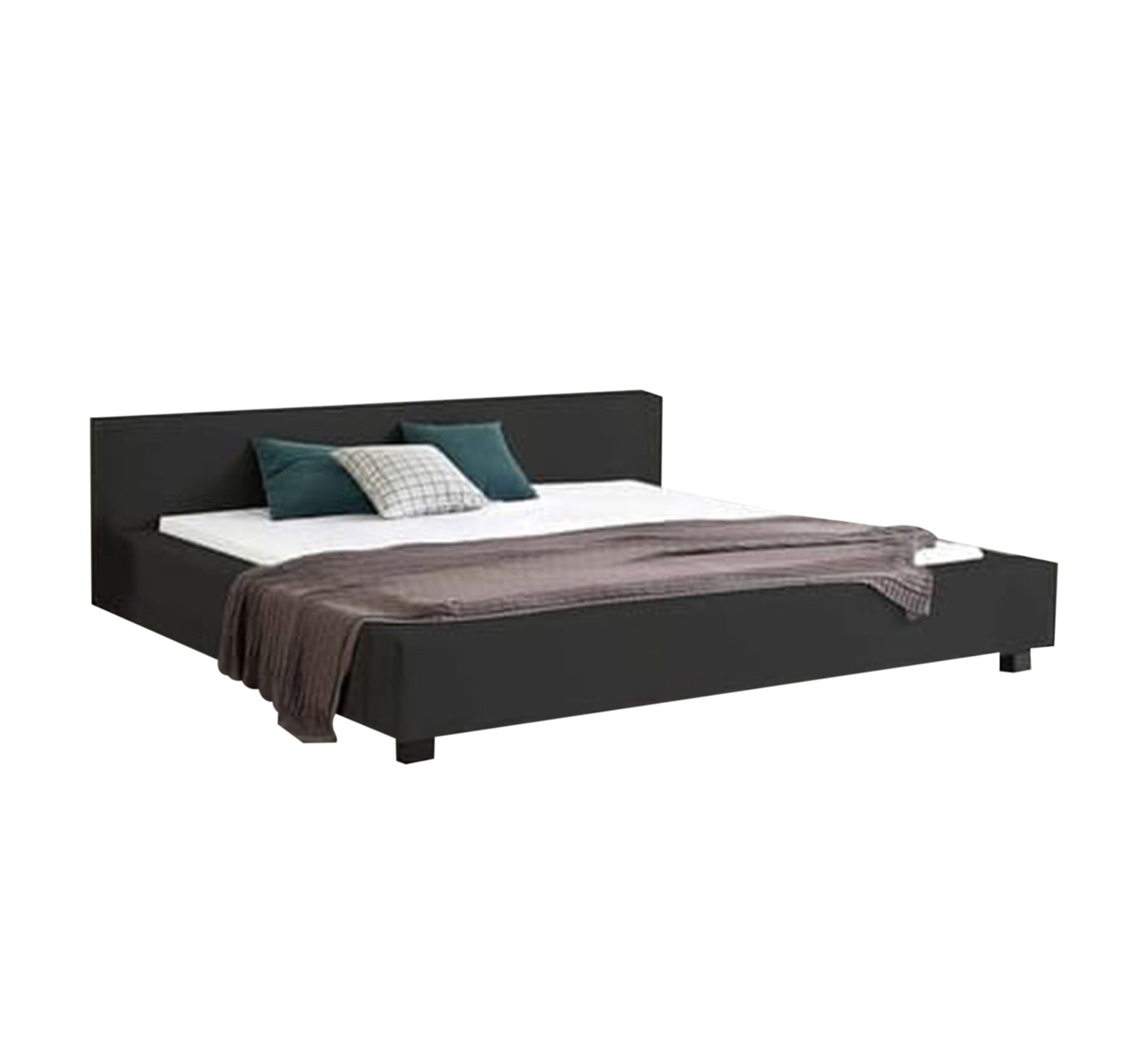 Black bed with low back - Vitrine Furniture - Furniture