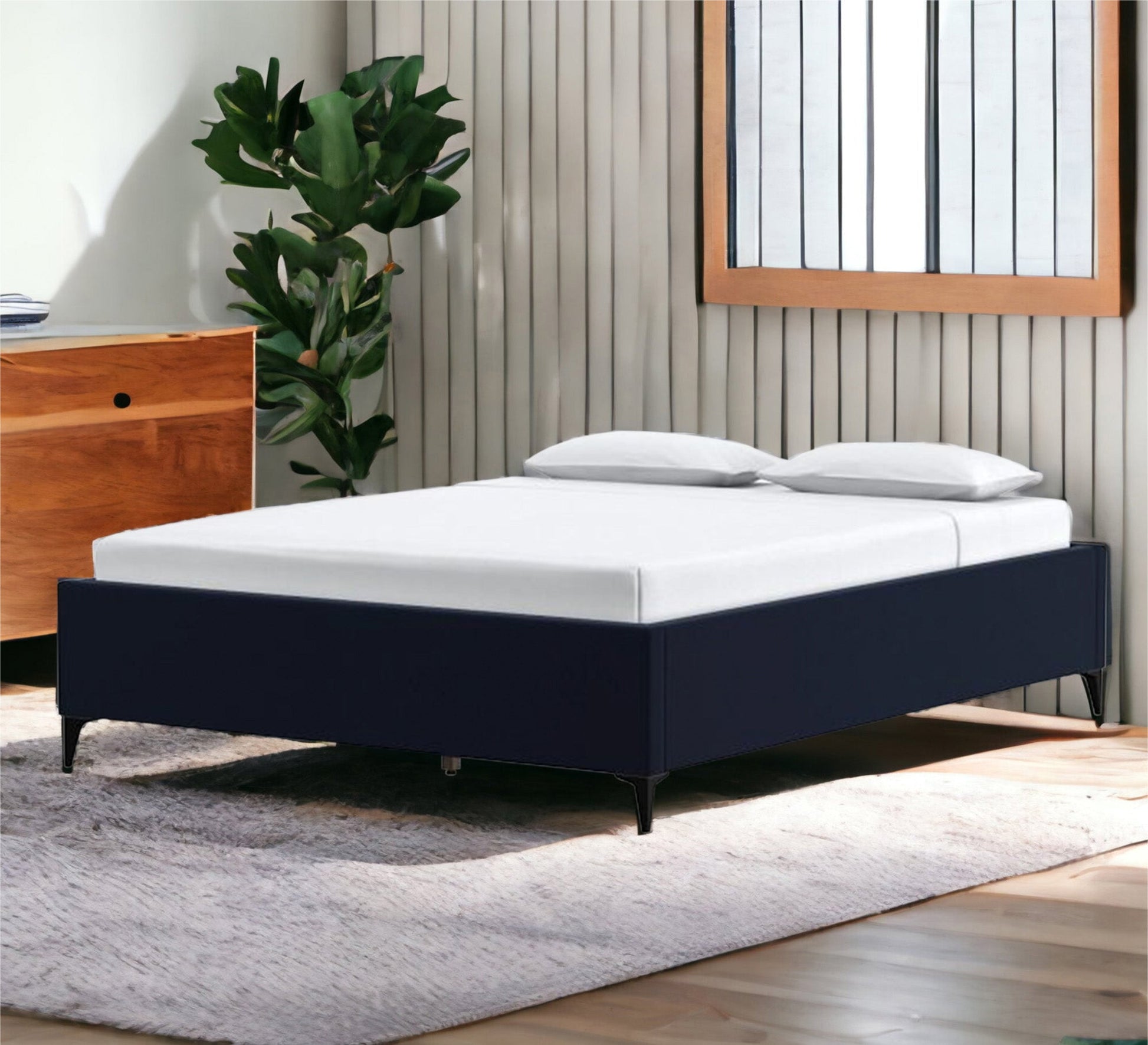 Black bed without back - Vitrine Furniture - Beds