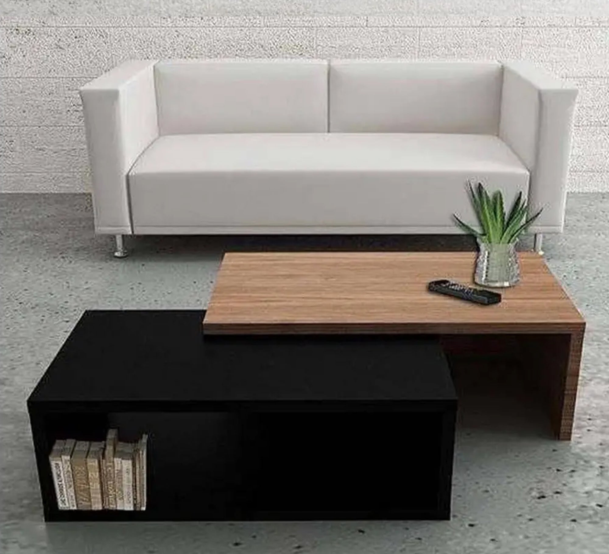 Black - Beige Coffee Table: Stylish & Versatile - Vitrine Furniture - Furniture