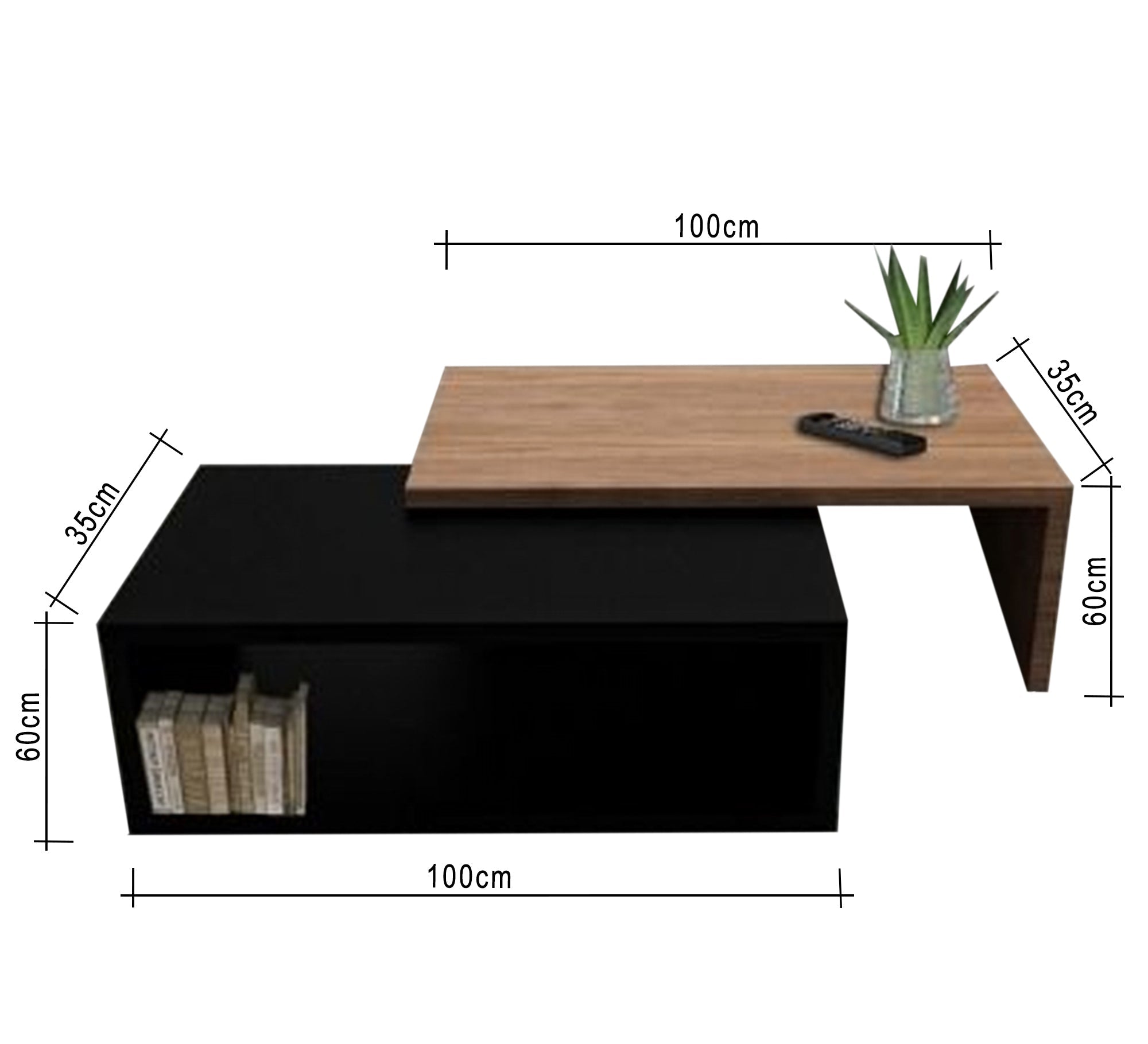 Black - Beige Coffee Table: Stylish & Versatile - Vitrine Furniture - Furniture