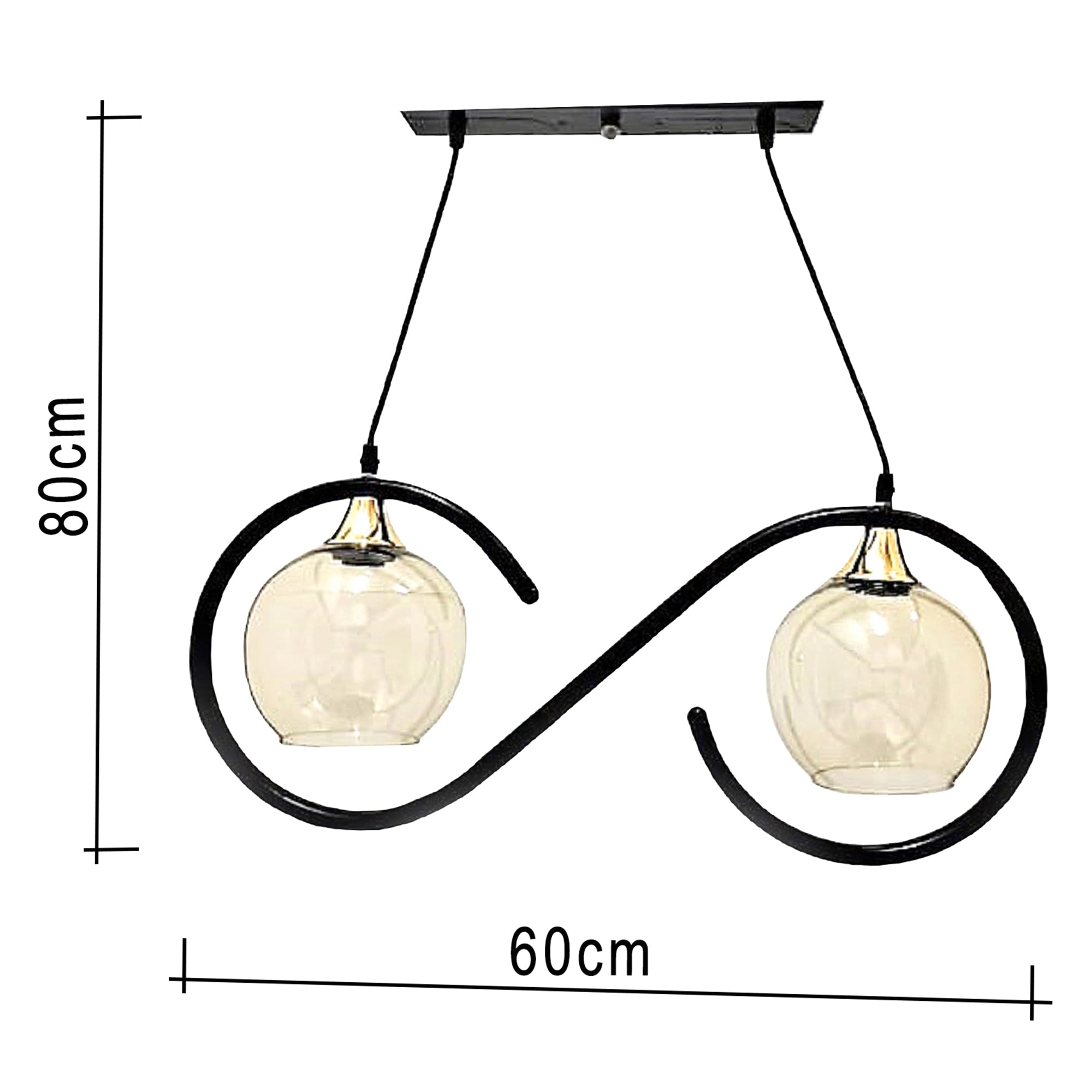 Black bicycle tire ceiling lamp - Vitrine Furniture - Lighting