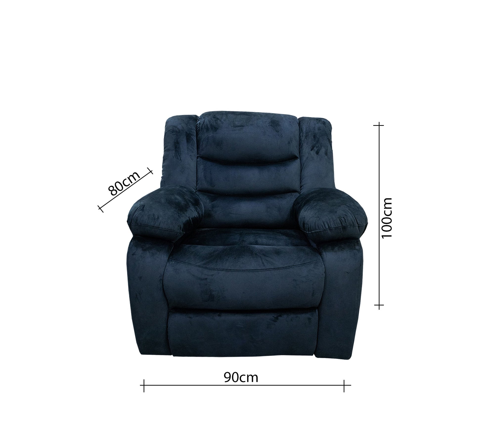 Black - Blue Lazy Boy, Chic Comfort - Vitrine Furniture - Lazyboy Chair