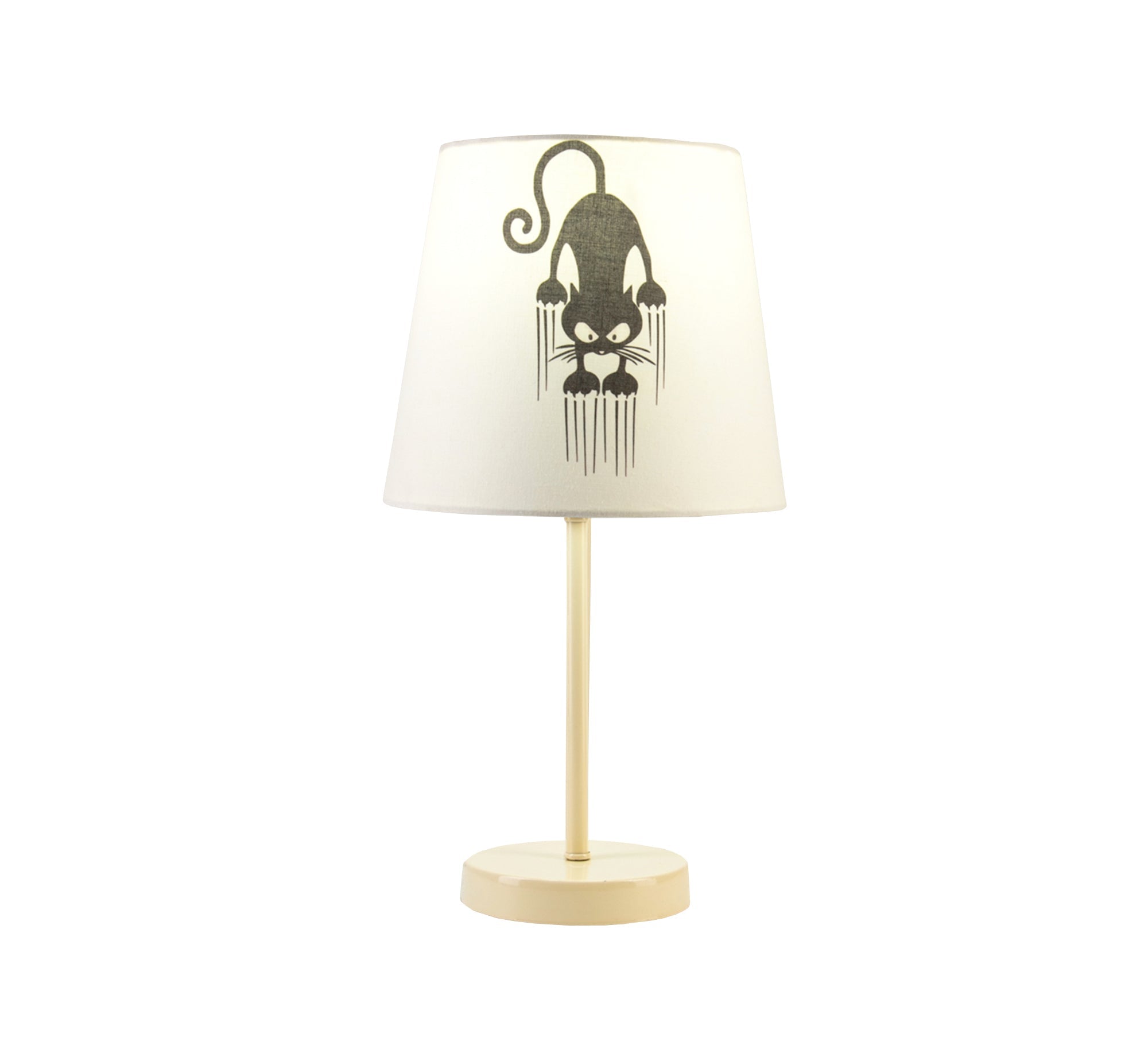 Black Cat Lamp: Unique design with a modern touch and a beige base - Vitrine Furniture - Lighting