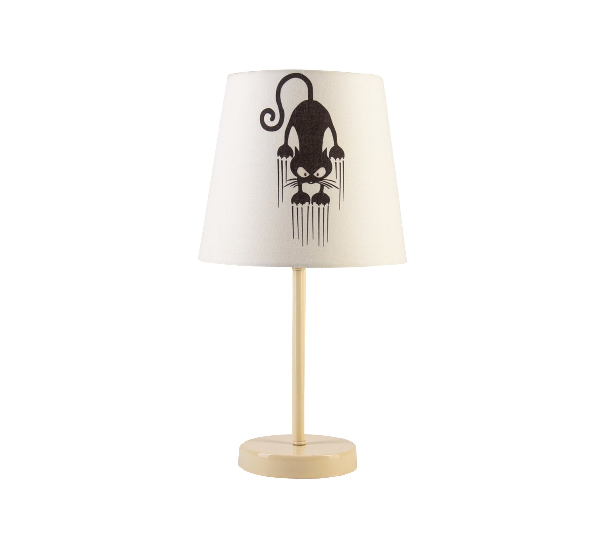 Black Cat Lamp: Unique design with a modern touch and a beige base - Vitrine Furniture - Lighting