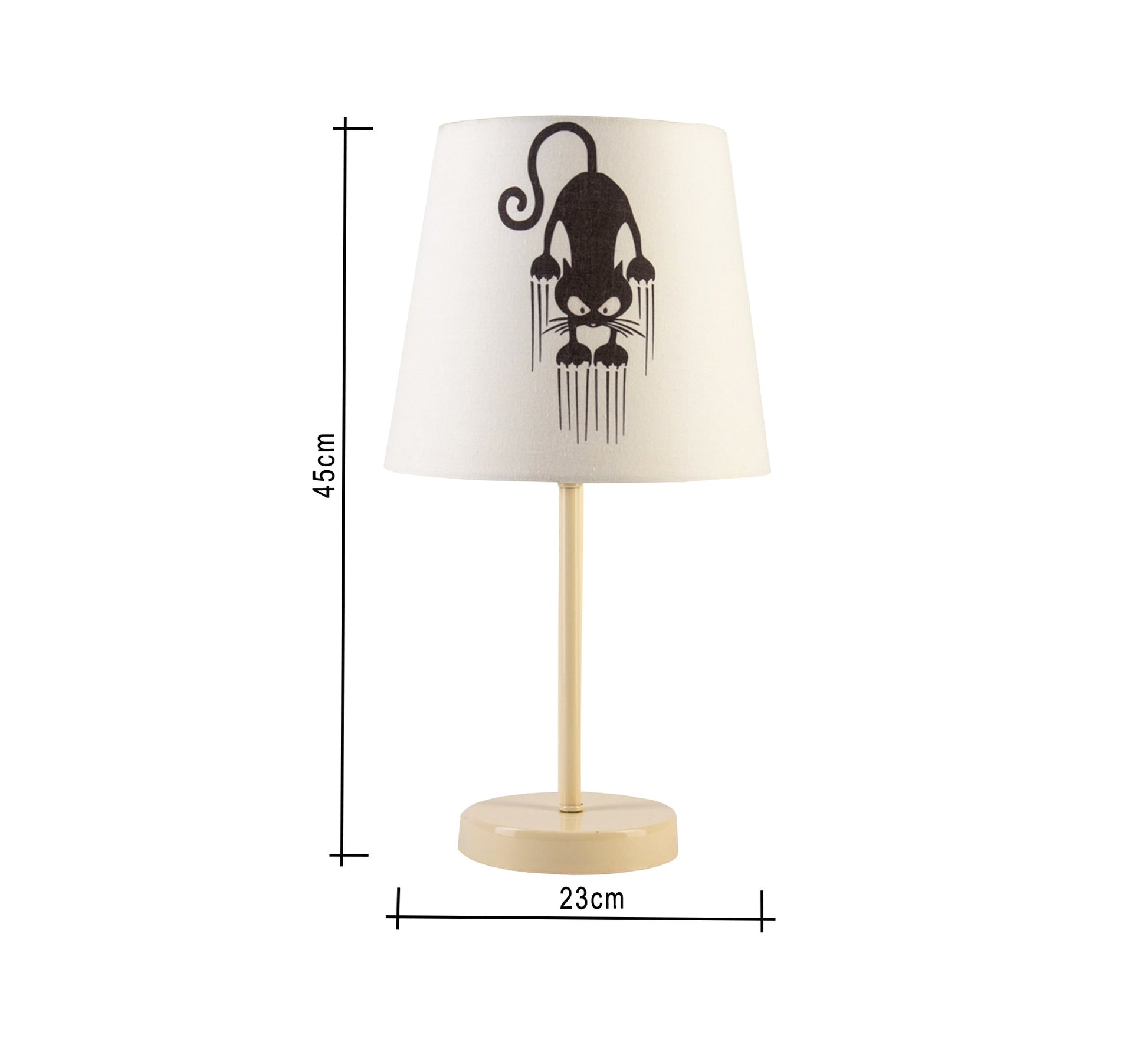 Black Cat Lamp: Unique design with a modern touch and a beige base - Vitrine Furniture - Lighting
