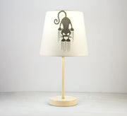 Black Cat Lamp: Unique design with a modern touch and a beige base - Vitrine Furniture - Lighting