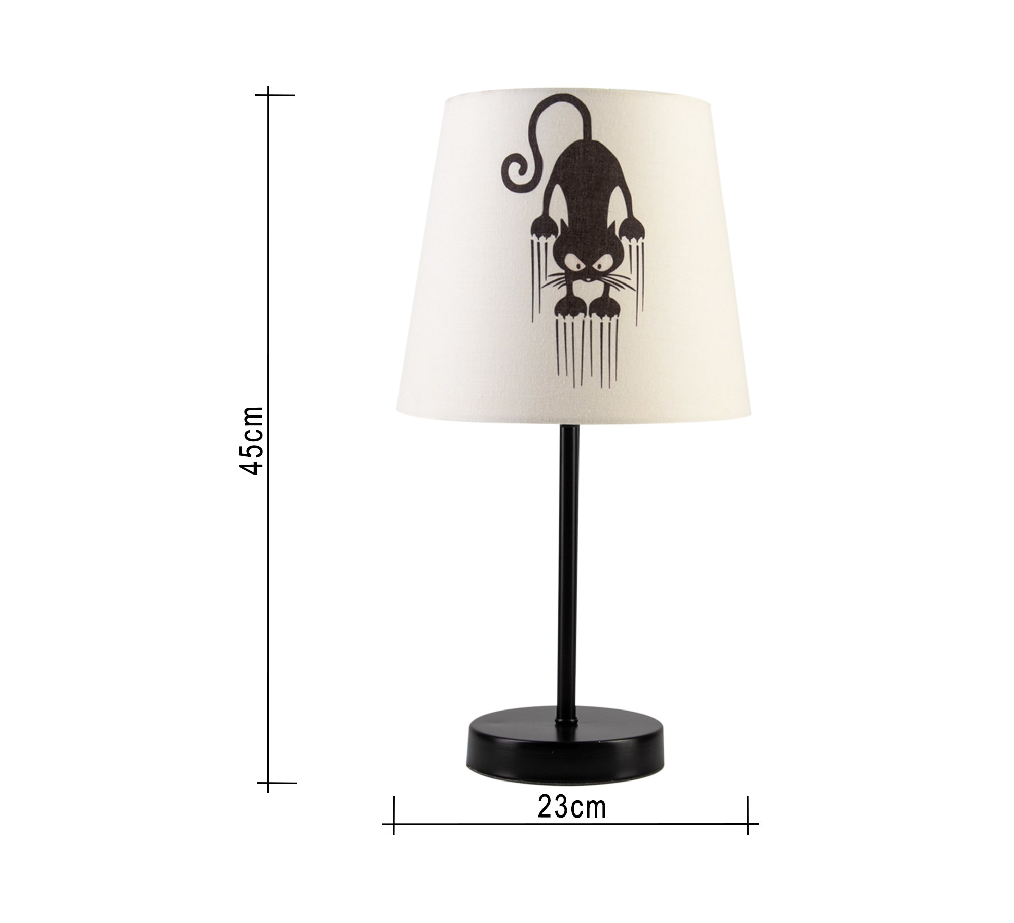 Black Cat Lamp: Unique design with a modern touch and a black base - Vitrine Furniture - Lighting