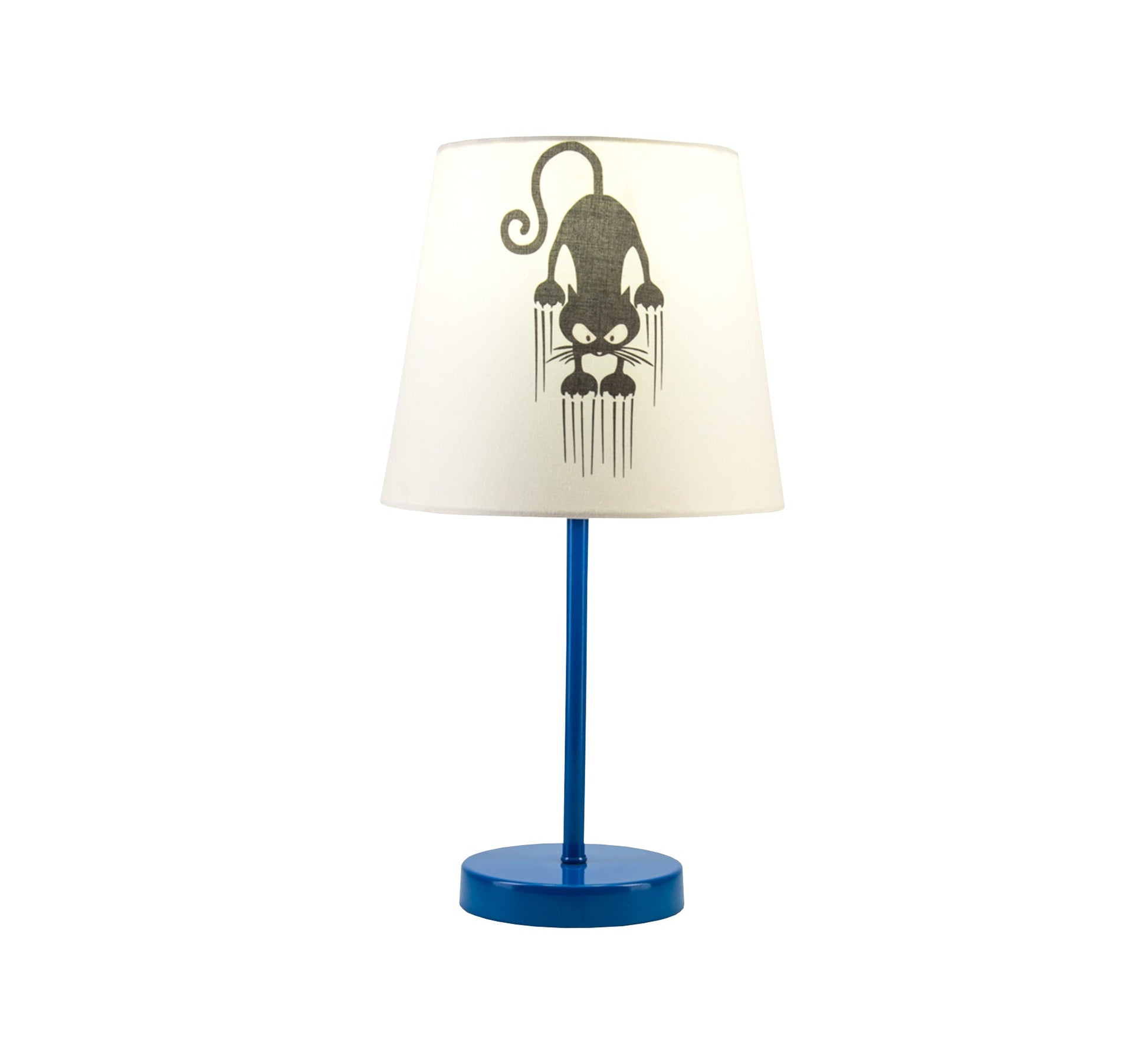 Black Cat Lamp: Unique design with a modern touch and a blue base - Vitrine Furniture - Lighting