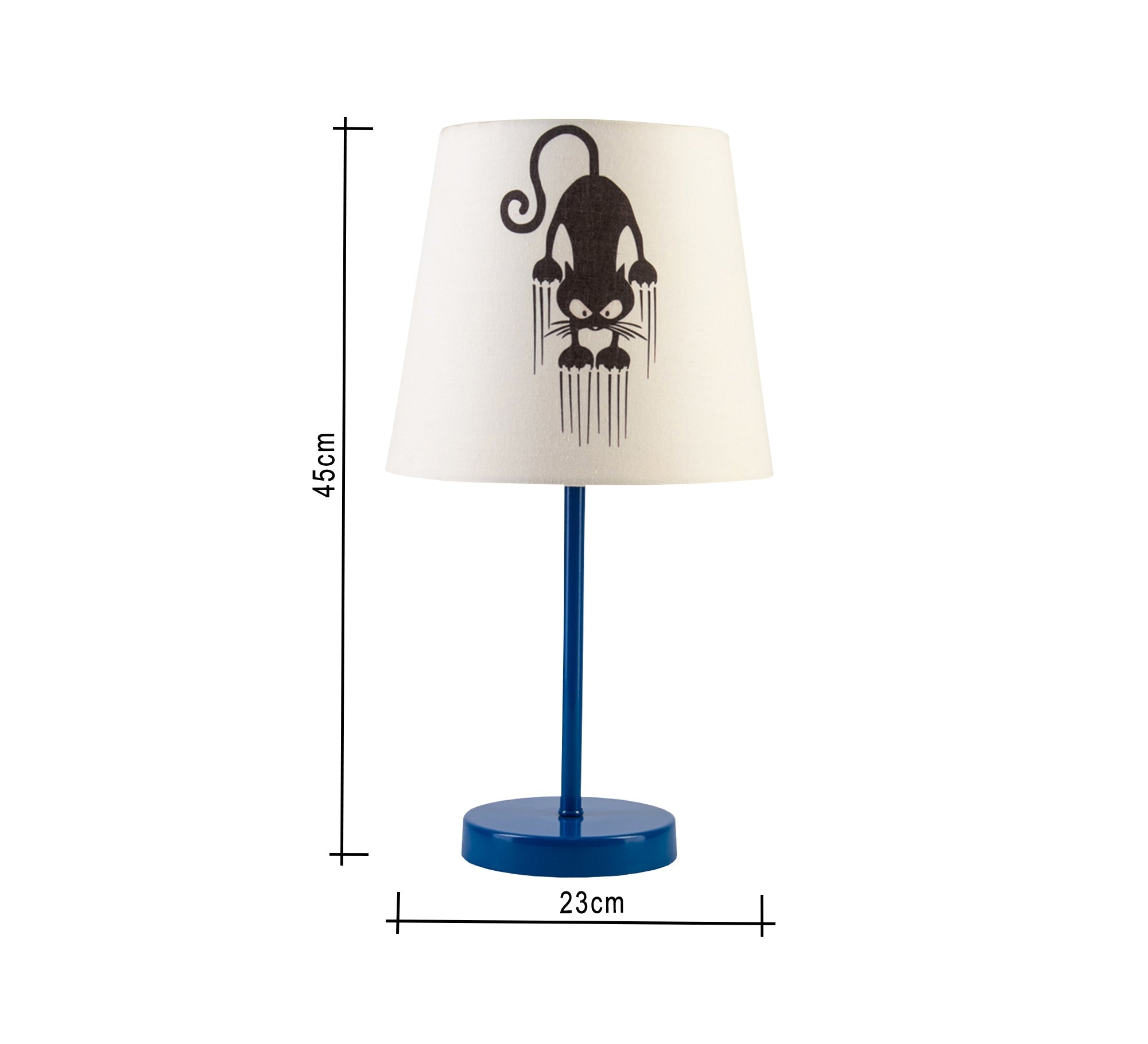 Black Cat Lamp: Unique design with a modern touch and a blue base - Vitrine Furniture - Lighting