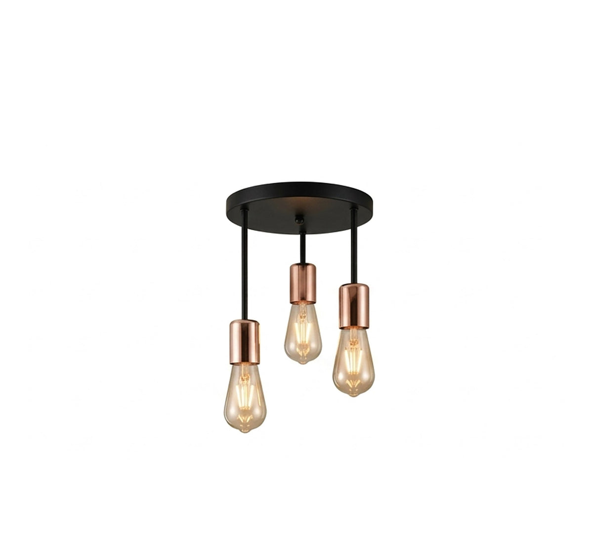 Black ceiling pendant with brass accents - Vitrine Furniture - Ceiling lights