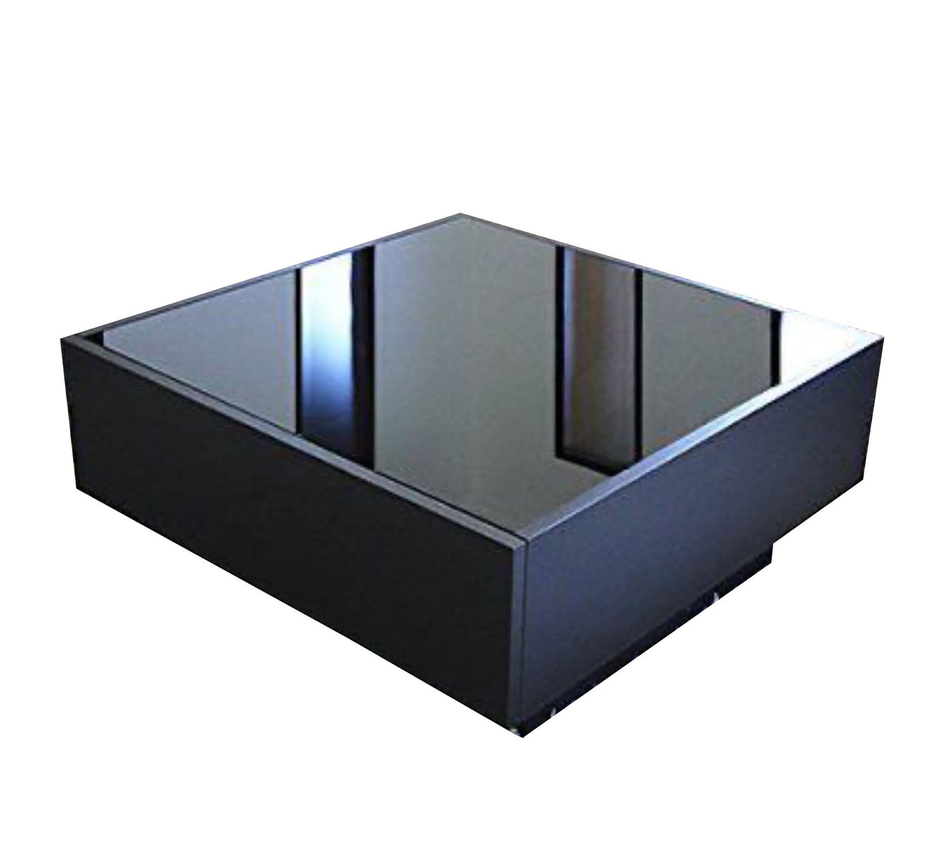 Black center table with clear glass - Vitrine Furniture - Furniture