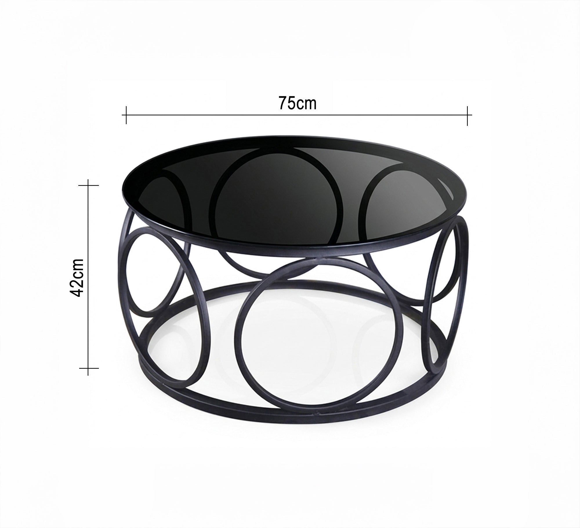 Black Circular Table - Sleek & Stylish Design** - Vitrine Furniture - Coffee Tables
